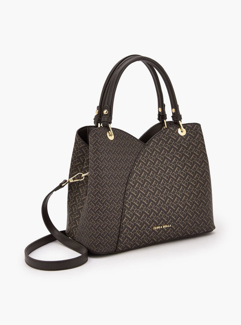شنطة توتي بطبعات مونوجرام وحزام قابل للفصل من فلورا بيلا-women-bagsandwallets-handbags-image-4