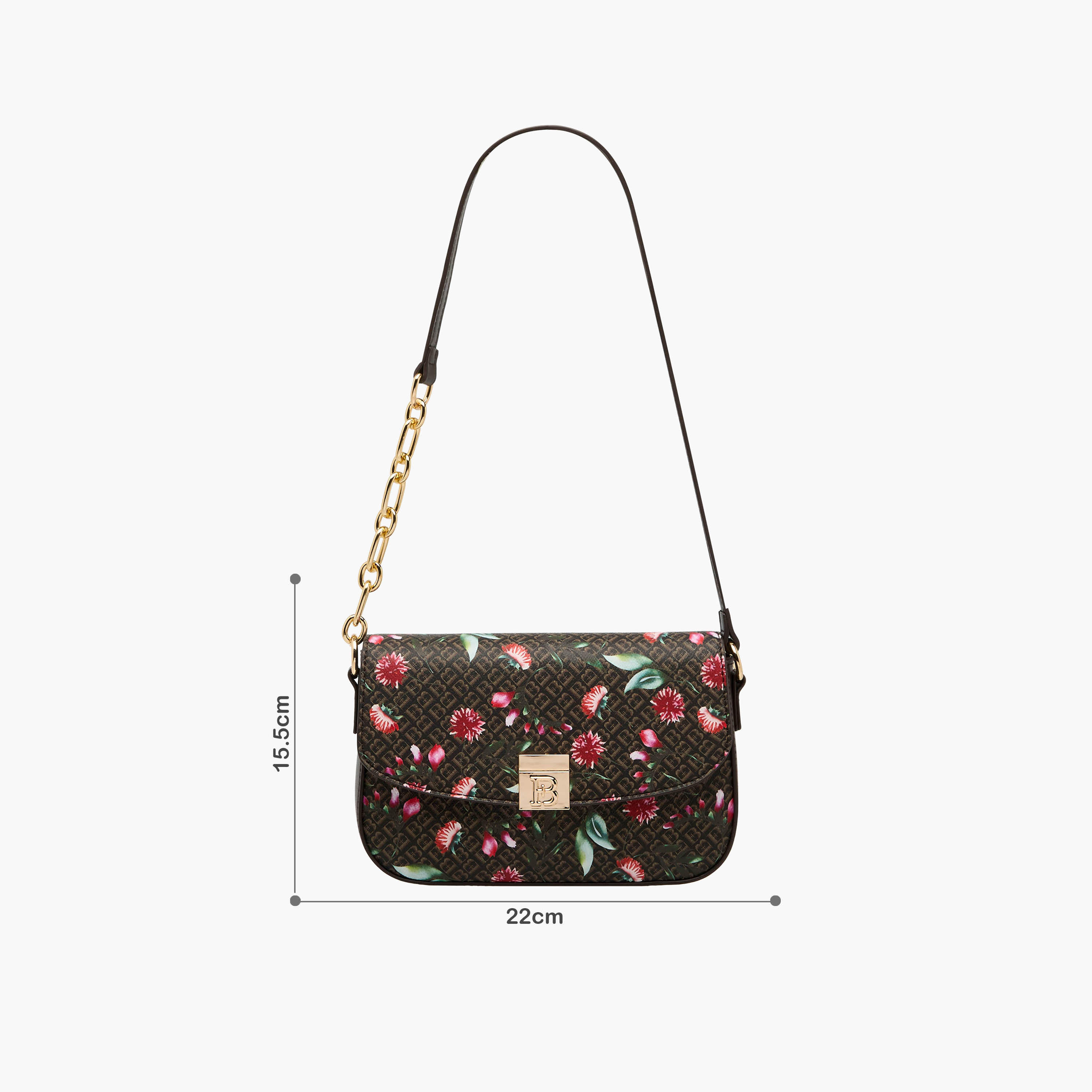 شنطة كتف بطبعات وبقفل مغناطيسي من فلورا بيلا-women-bagsandwallets-handbags-image-2