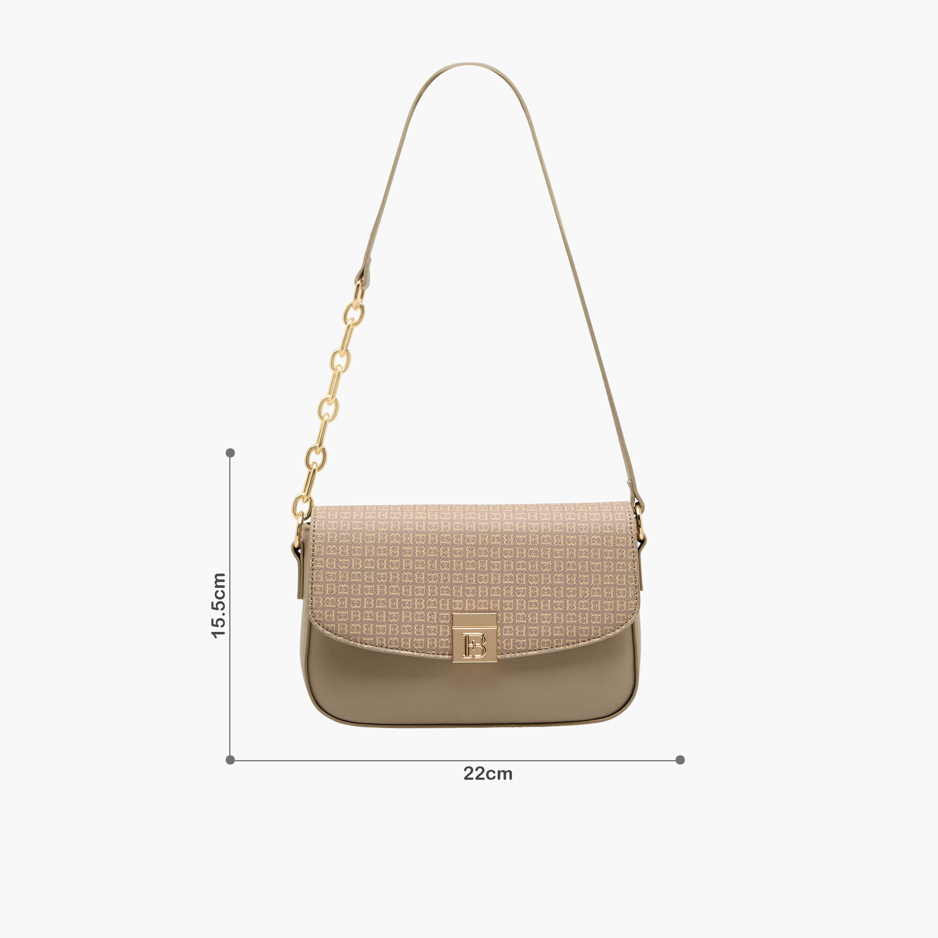 Flora Bella Monogram Print Shoulder Bag with Magnetic Button Closure-women-bagsandwallets-handbags-image-2