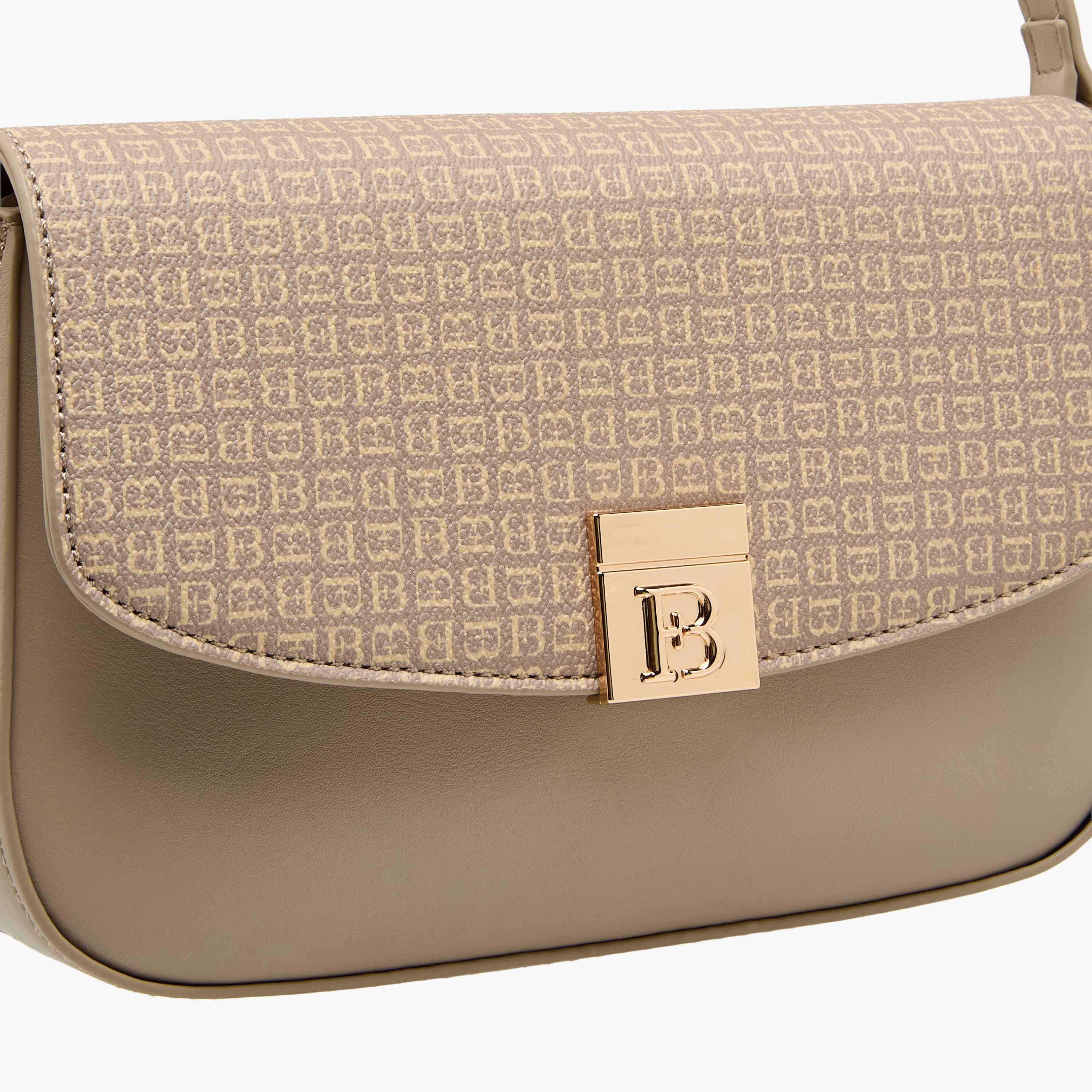 Flora Bella Monogram Print Shoulder Bag with Magnetic Button Closure-women-bagsandwallets-handbags-image-5