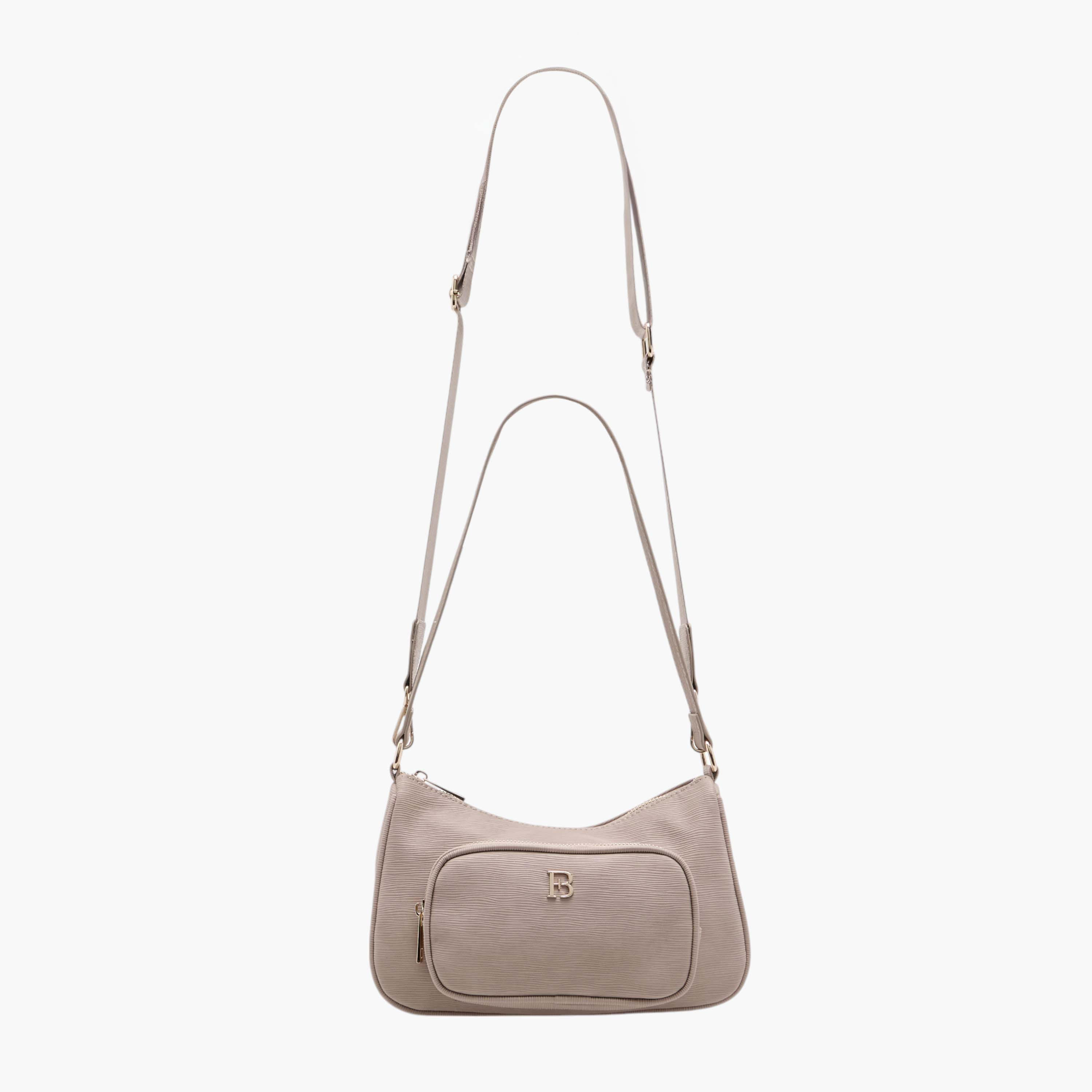 شنطة كروس بودي بارزة الملمس بحزام قابل للفصل وسحاب إغلاق من فلورا بيلا-women-bagsandwallets-handbags-image-2