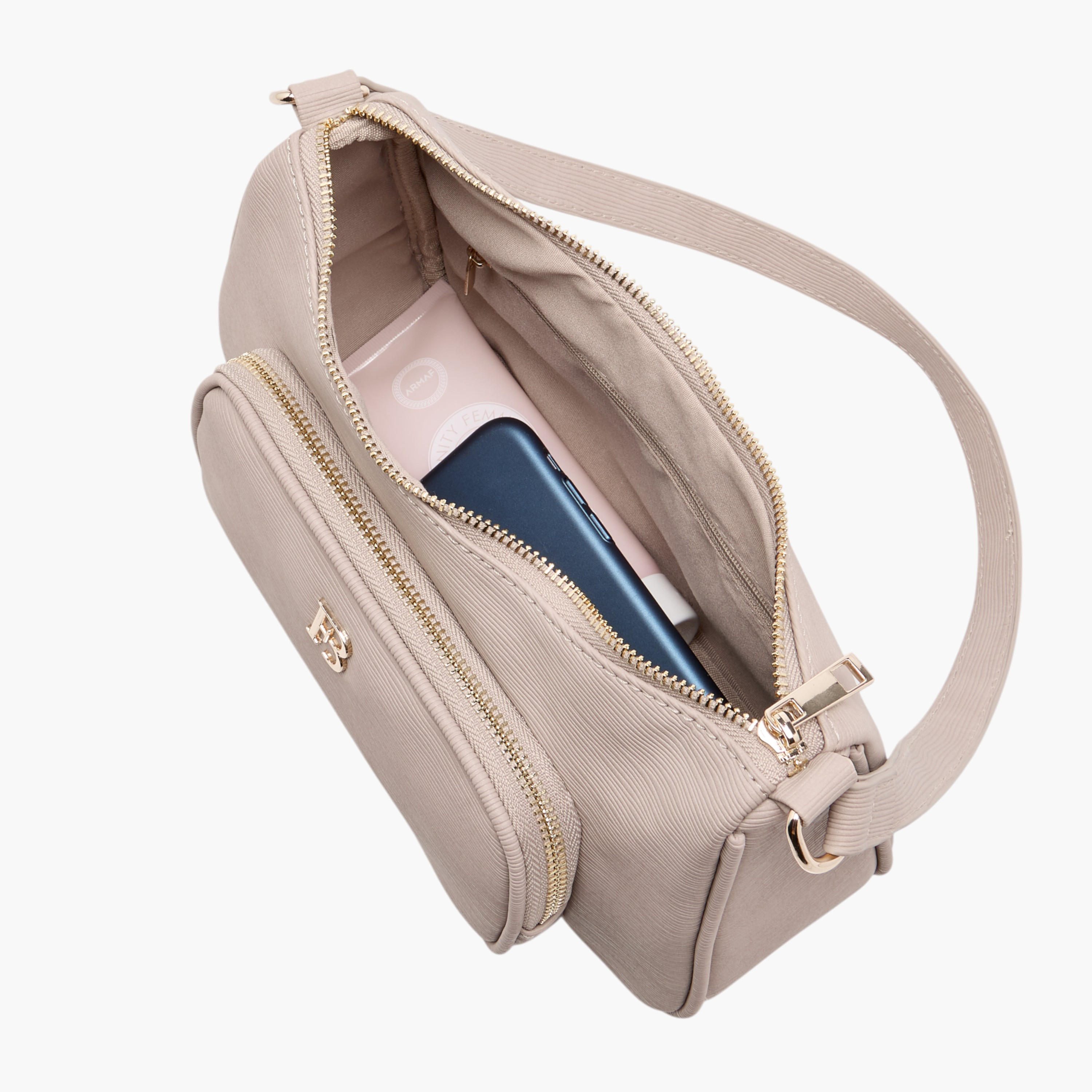 شنطة كروس بودي بارزة الملمس بحزام قابل للفصل وسحاب إغلاق من فلورا بيلا-women-bagsandwallets-handbags-image-7