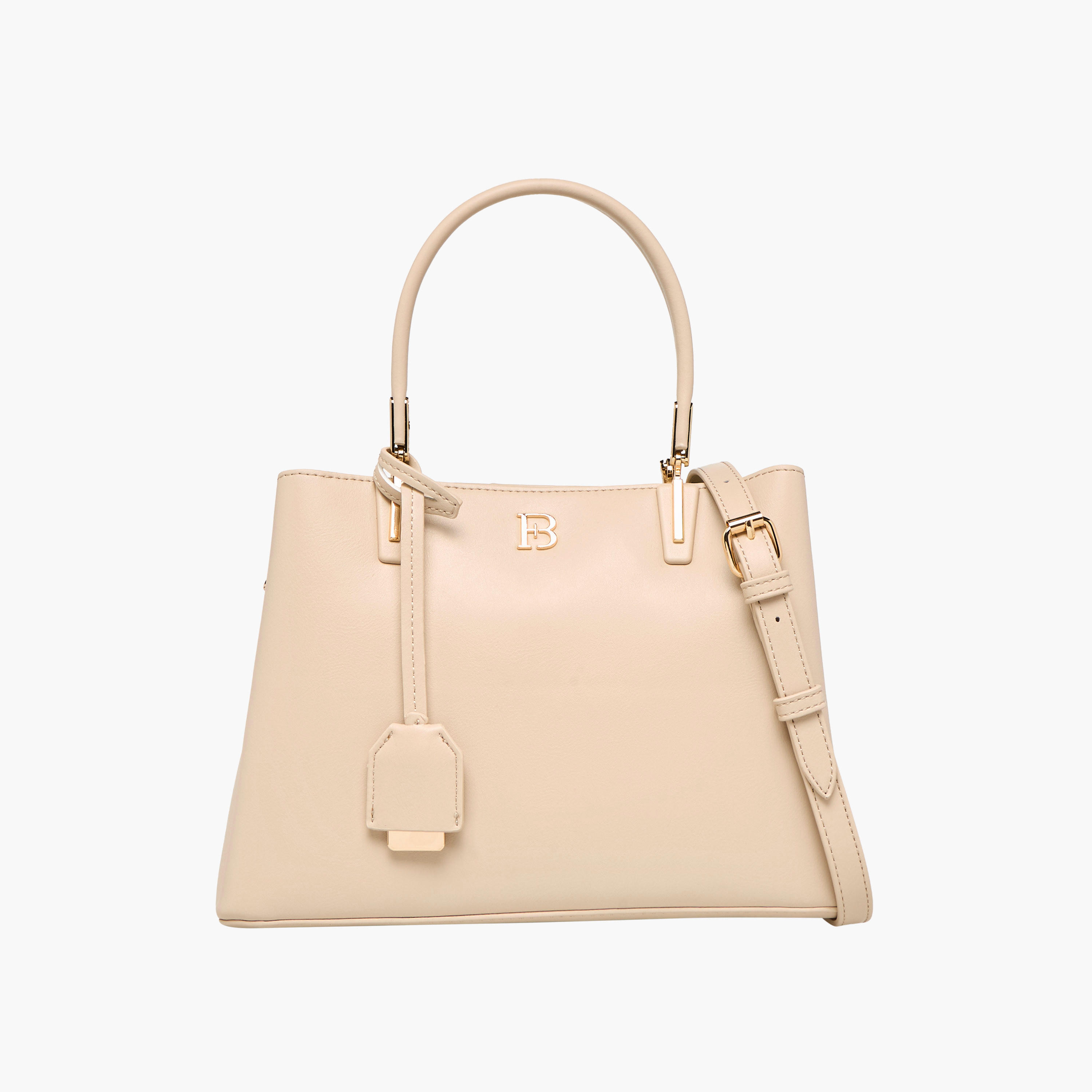 Flora Bella Solid Tote Bag with Detachable Strap and Zip Closure-women-bagsandwallets-handbags-image-1
