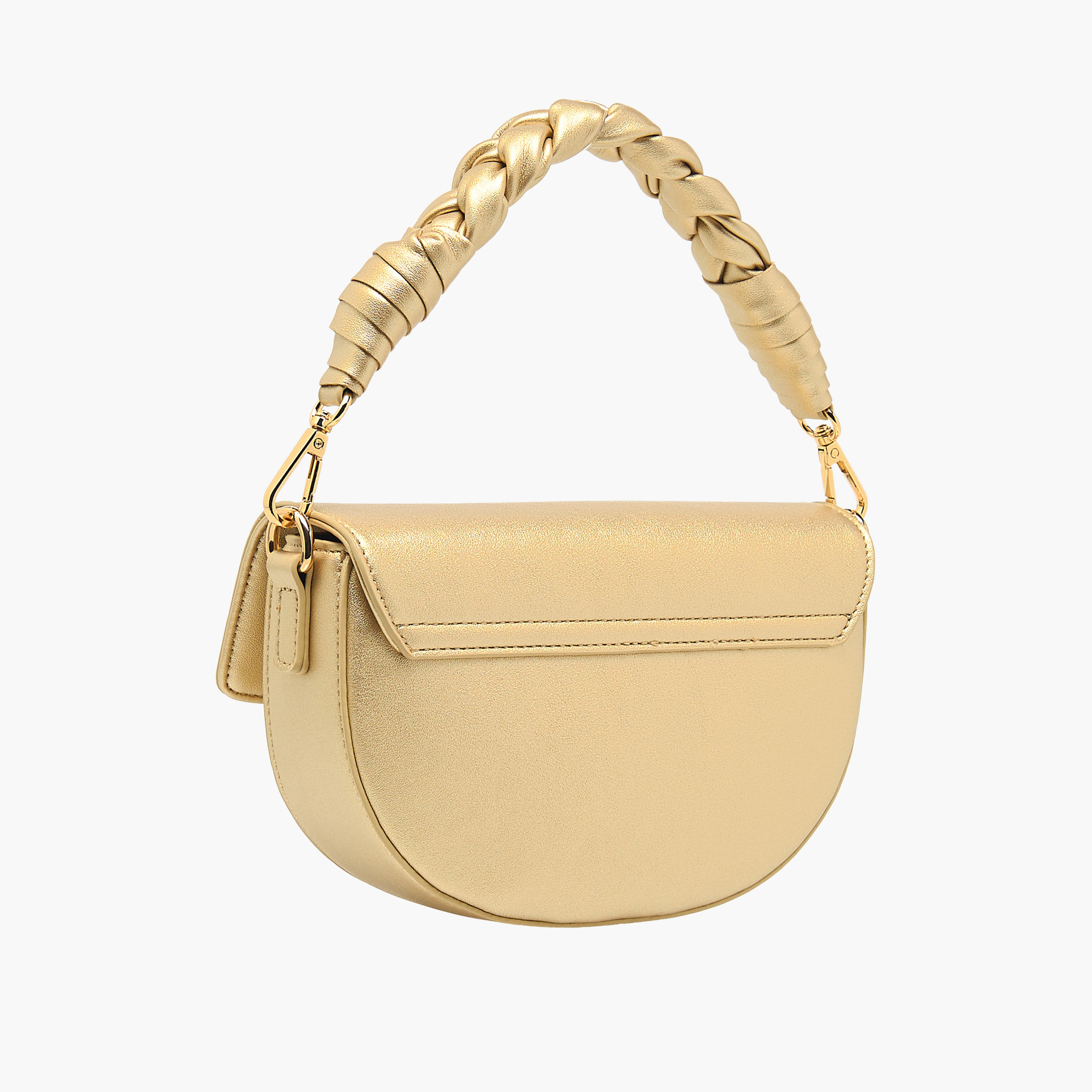 شنطة كروس بودي سادة بحزام قابل للفصل وزر إغلاق من فلورا بيلا-women-bagsandwallets-handbags-image-4