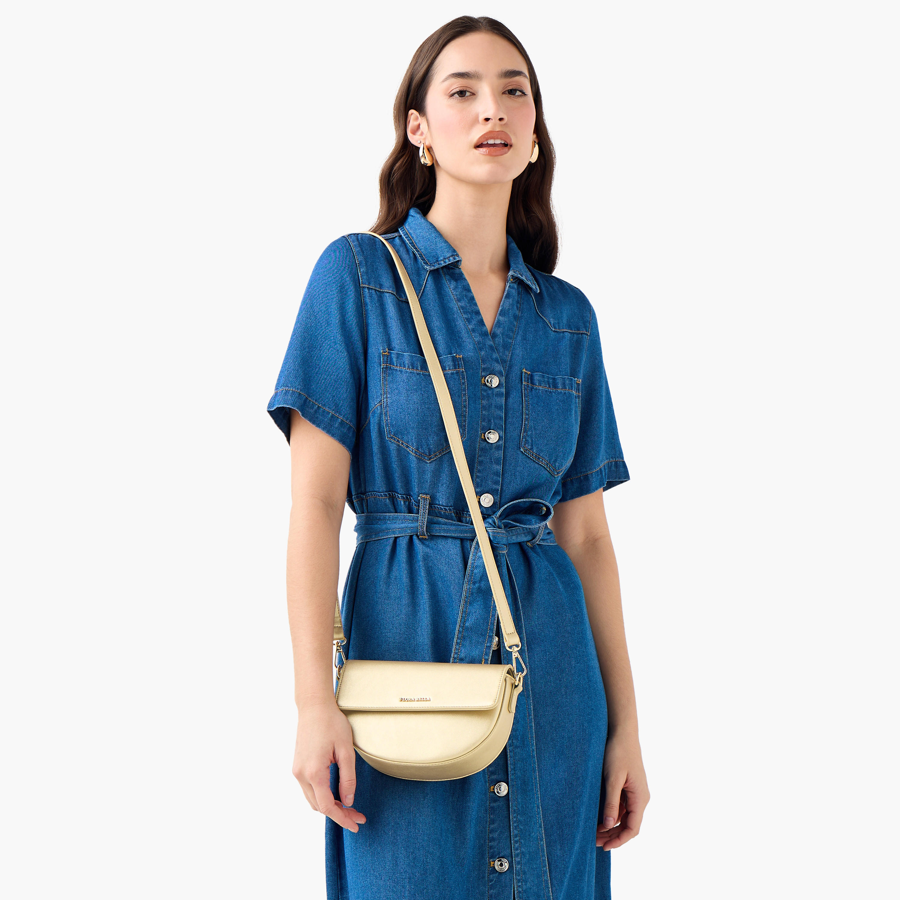شنطة كروس بودي سادة بحزام قابل للفصل وزر إغلاق من فلورا بيلا-women-bagsandwallets-handbags-image-8