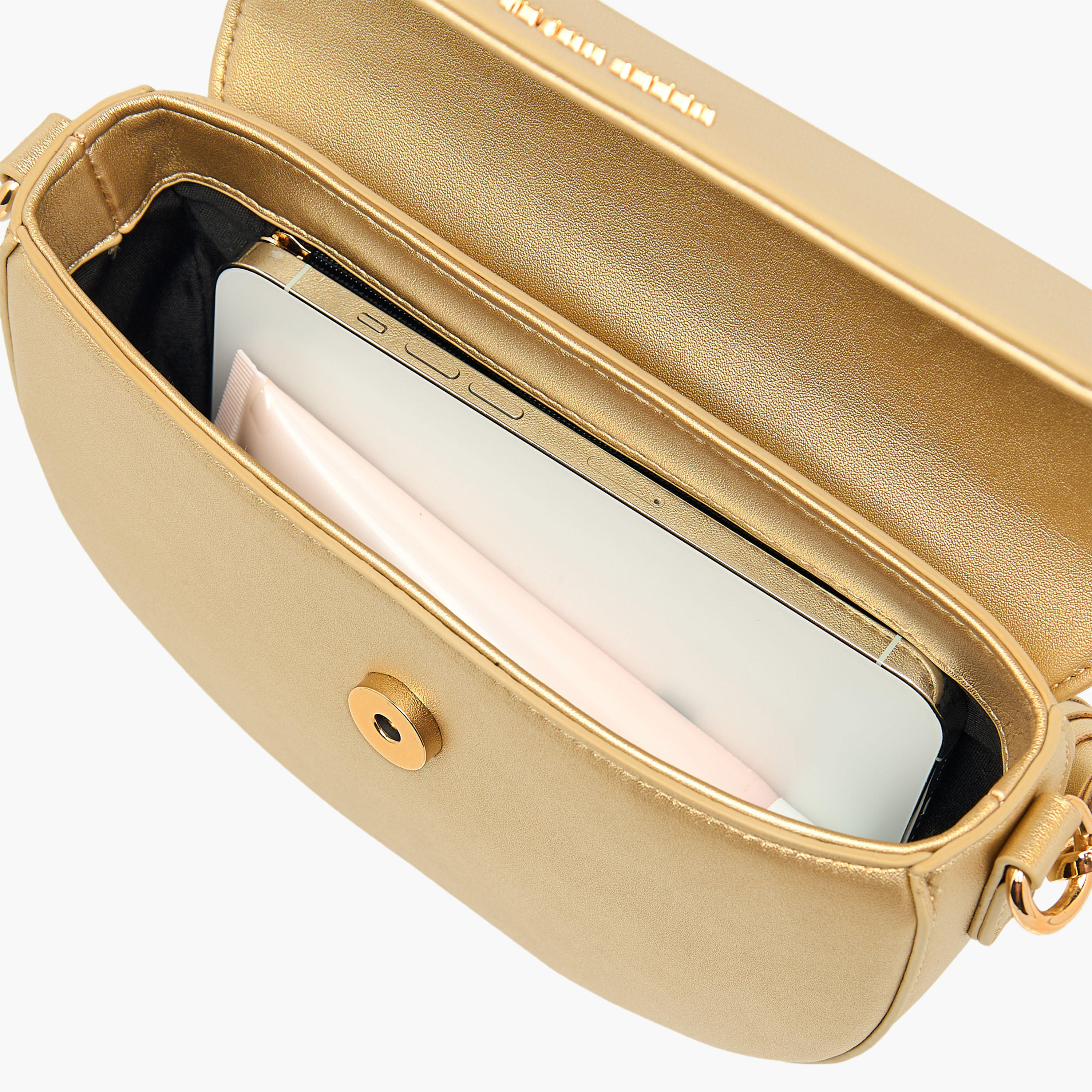 شنطة كروس بودي سادة بحزام قابل للفصل وزر إغلاق من فلورا بيلا-women-bagsandwallets-handbags-image-9