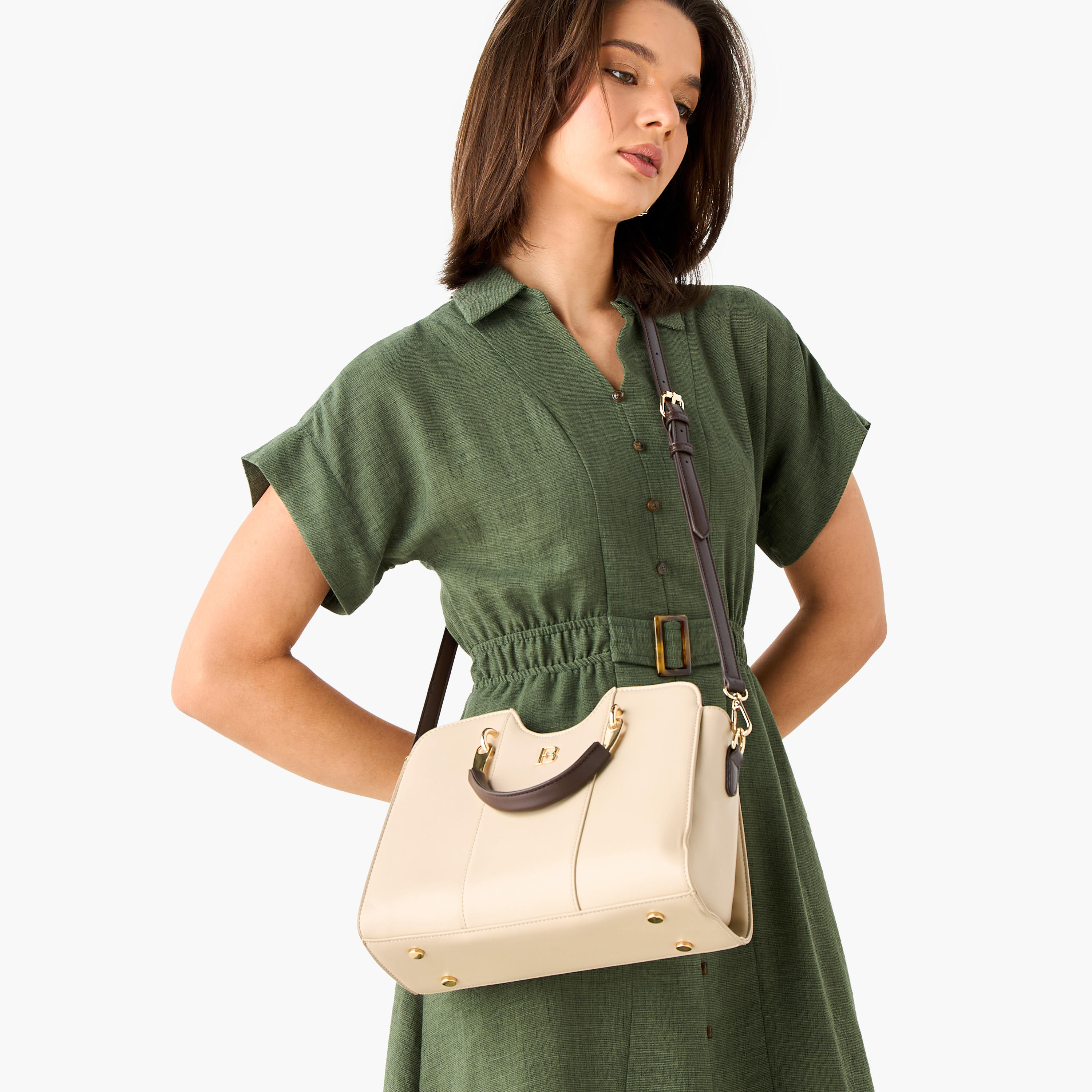شنطة توتي سادة بمقابض مزدوجة وشنطة صغيرة من فلورا بيلا-women-bagsandwallets-handbags-image-3
