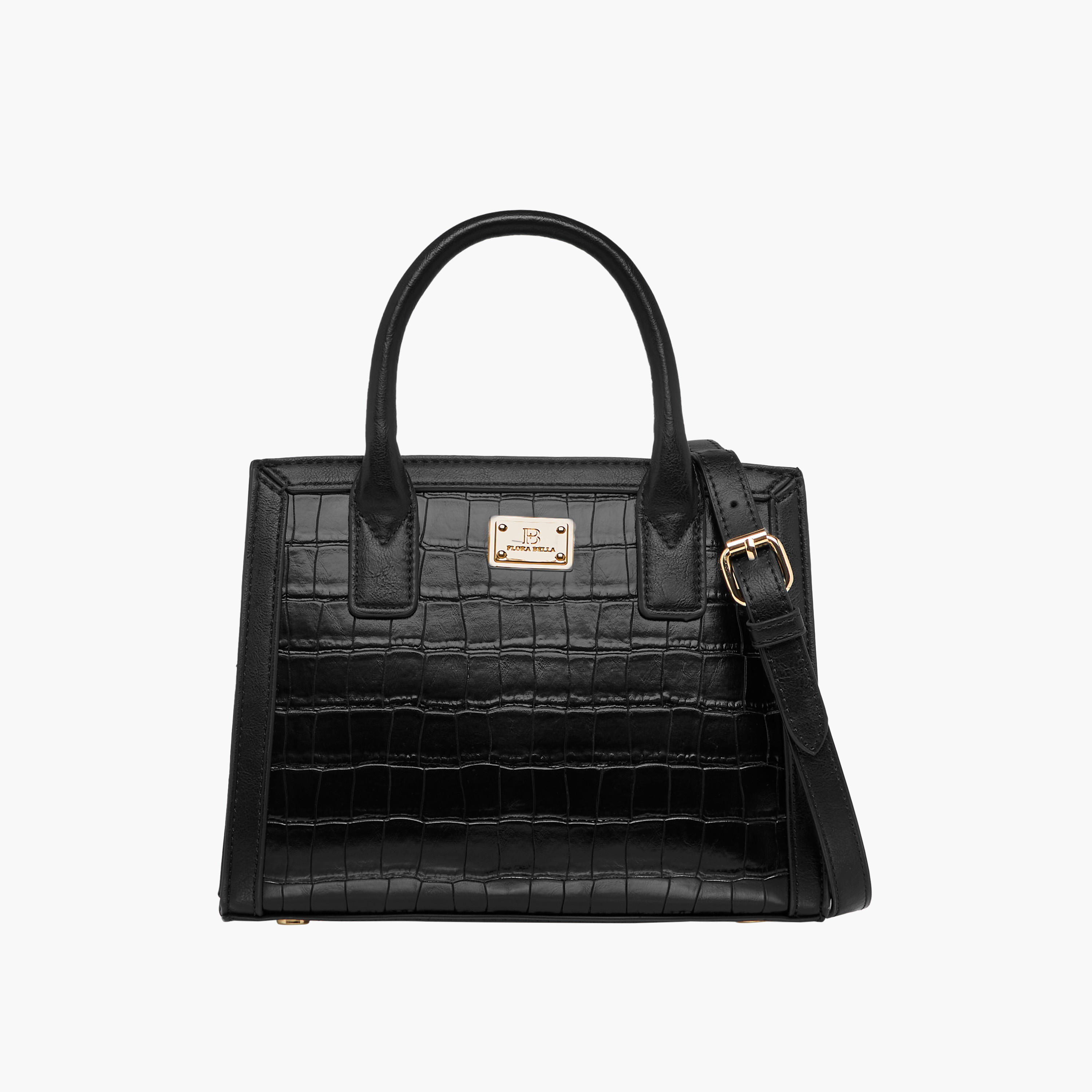 Flora Bella Textured Tote Bag with Detachable Strap and Zip Closure-women-bagsandwallets-handbags-image-1