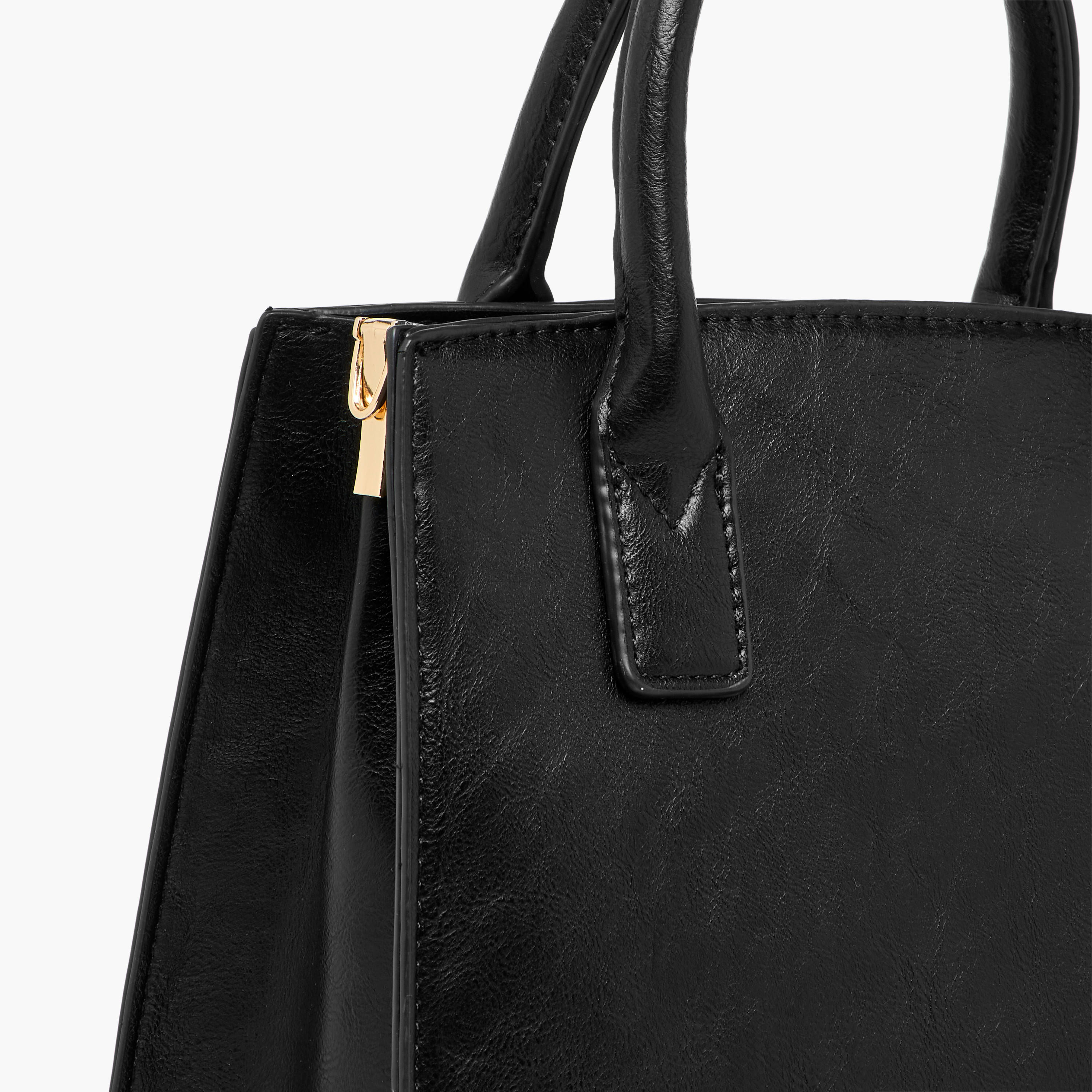 Flora Bella Textured Tote Bag with Detachable Strap and Zip Closure-women-bagsandwallets-handbags-image-6