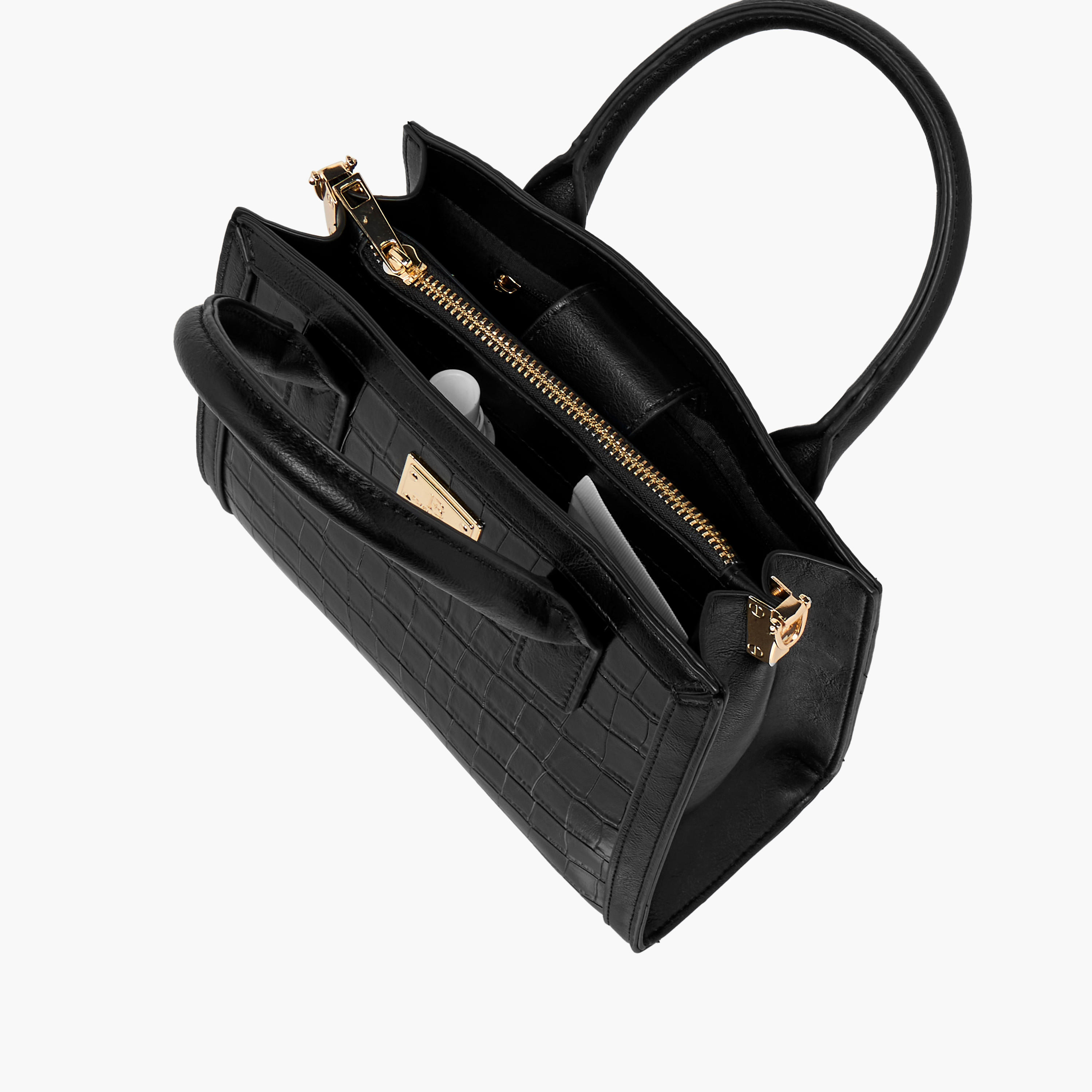 Flora Bella Textured Tote Bag with Detachable Strap and Zip Closure-women-bagsandwallets-handbags-image-9