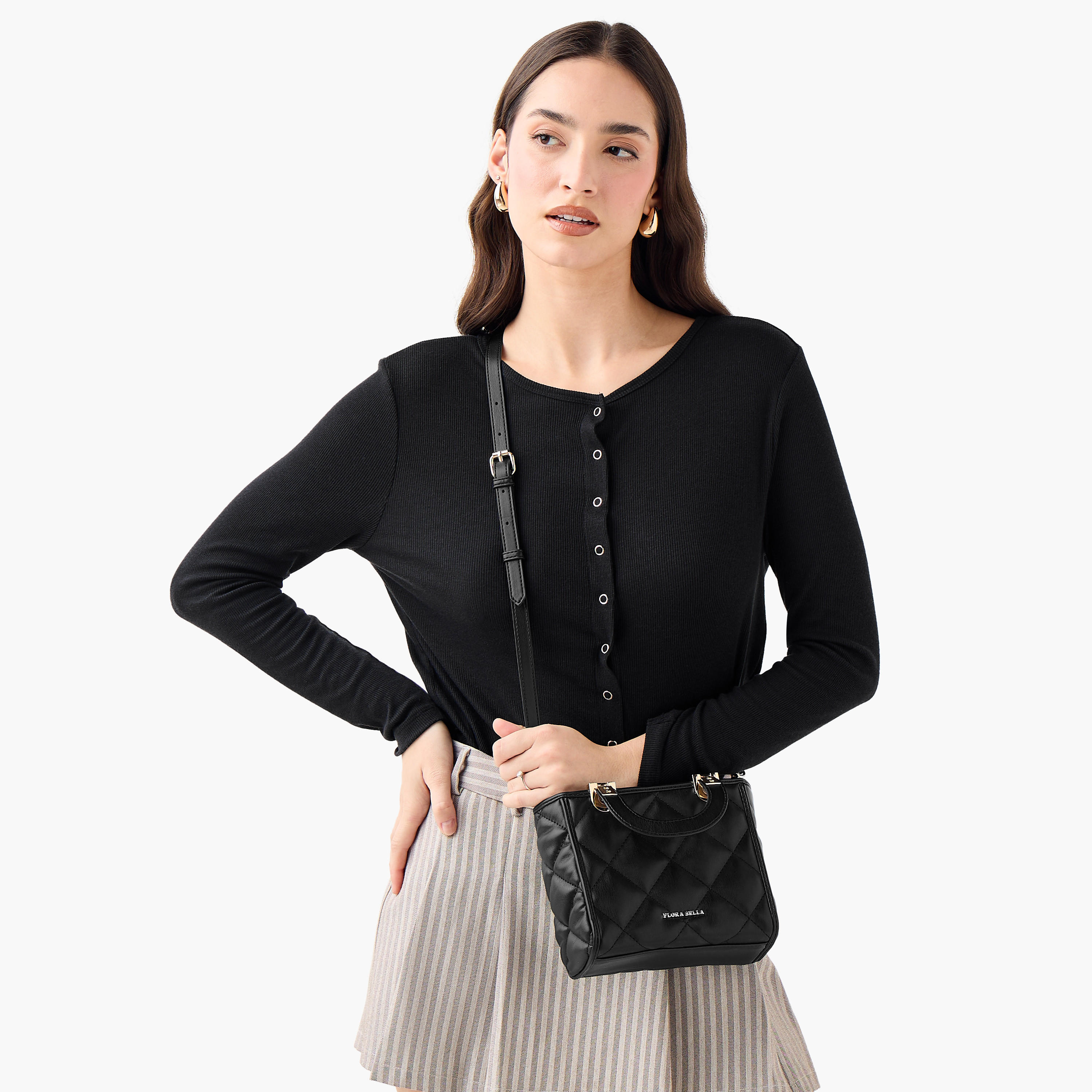 شنطة كروس بودي مبطنة بحزام كتف قابل للفصل من فلورا بيلا-women-bagsandwallets-handbags-image-2