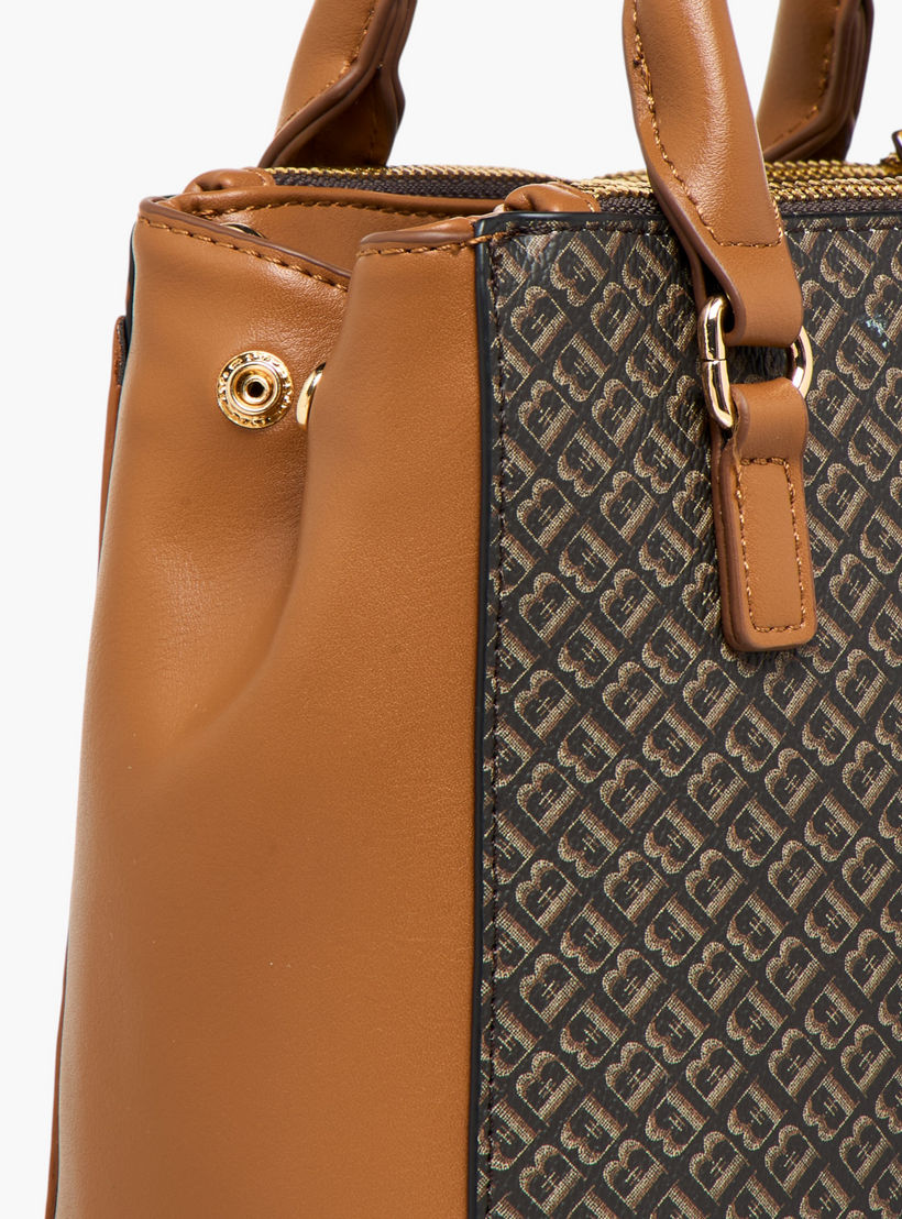 Flora Bella Monogram Print Tote Bag with Top Handles and Detachable Strap-women-bagsandwallets-handbags-image-7