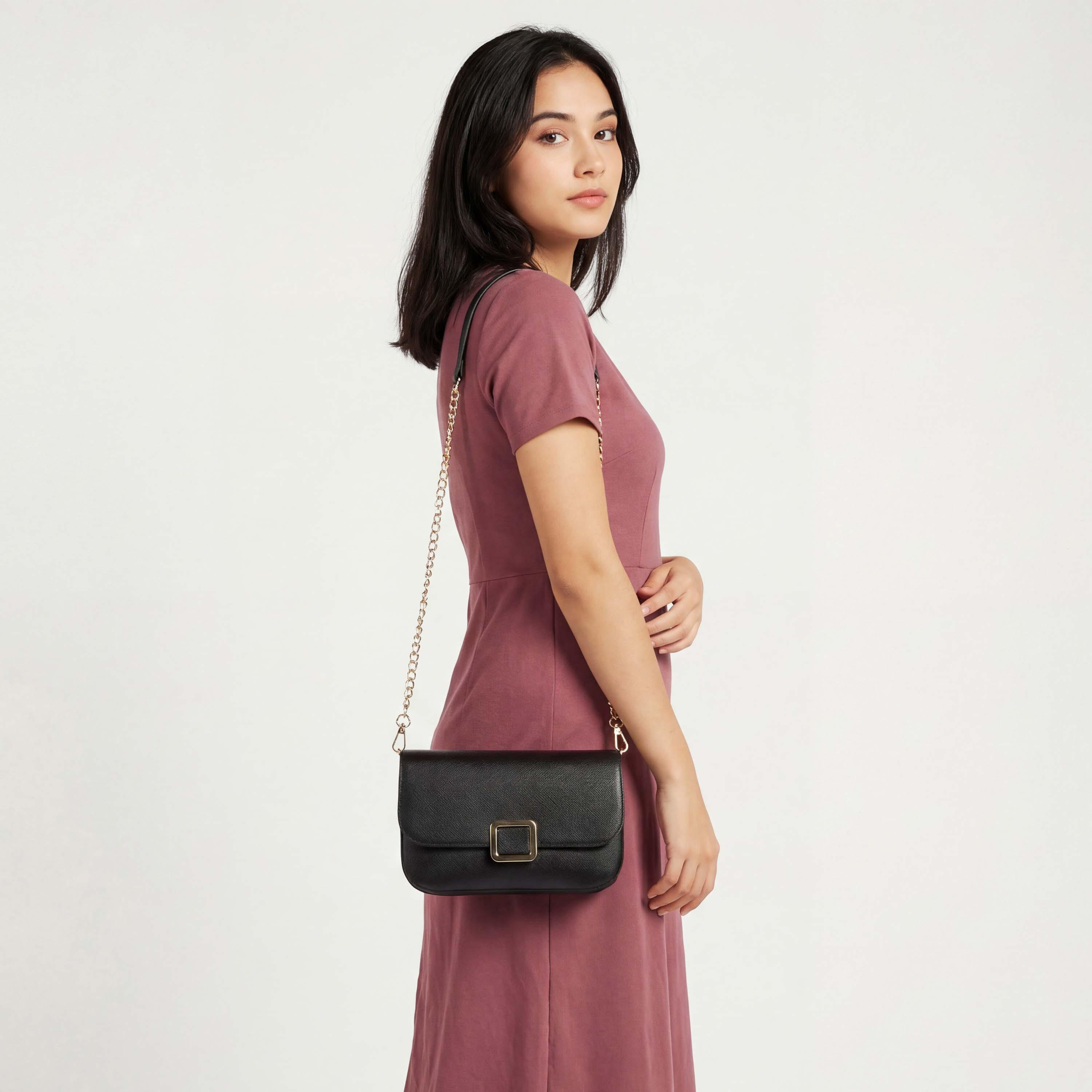 Flora Bella Textured Crossbody Bag with Detachable Chain Strap-women-bagsandwallets-handbags-image-3