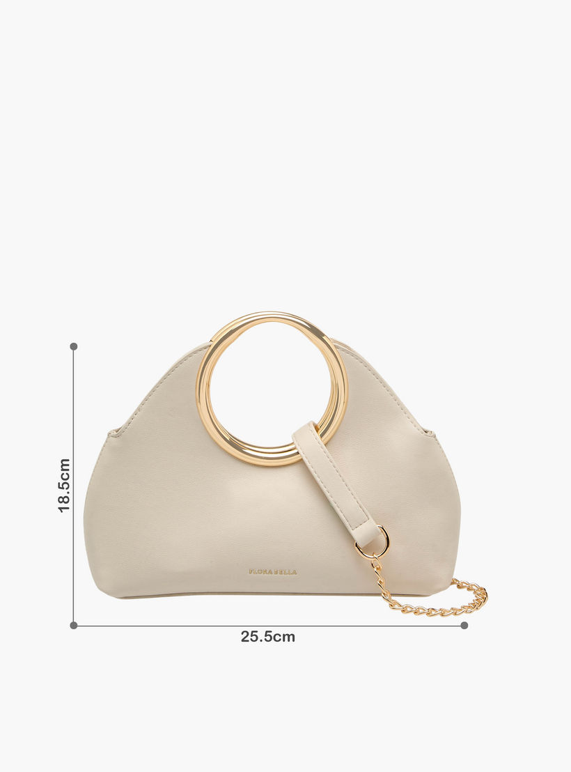 شنطة كروس بودي بارزة الملمس بحزام سلسلة قابل للفصل من فلورا بيلا-women-bagsandwallets-handbags-image-2