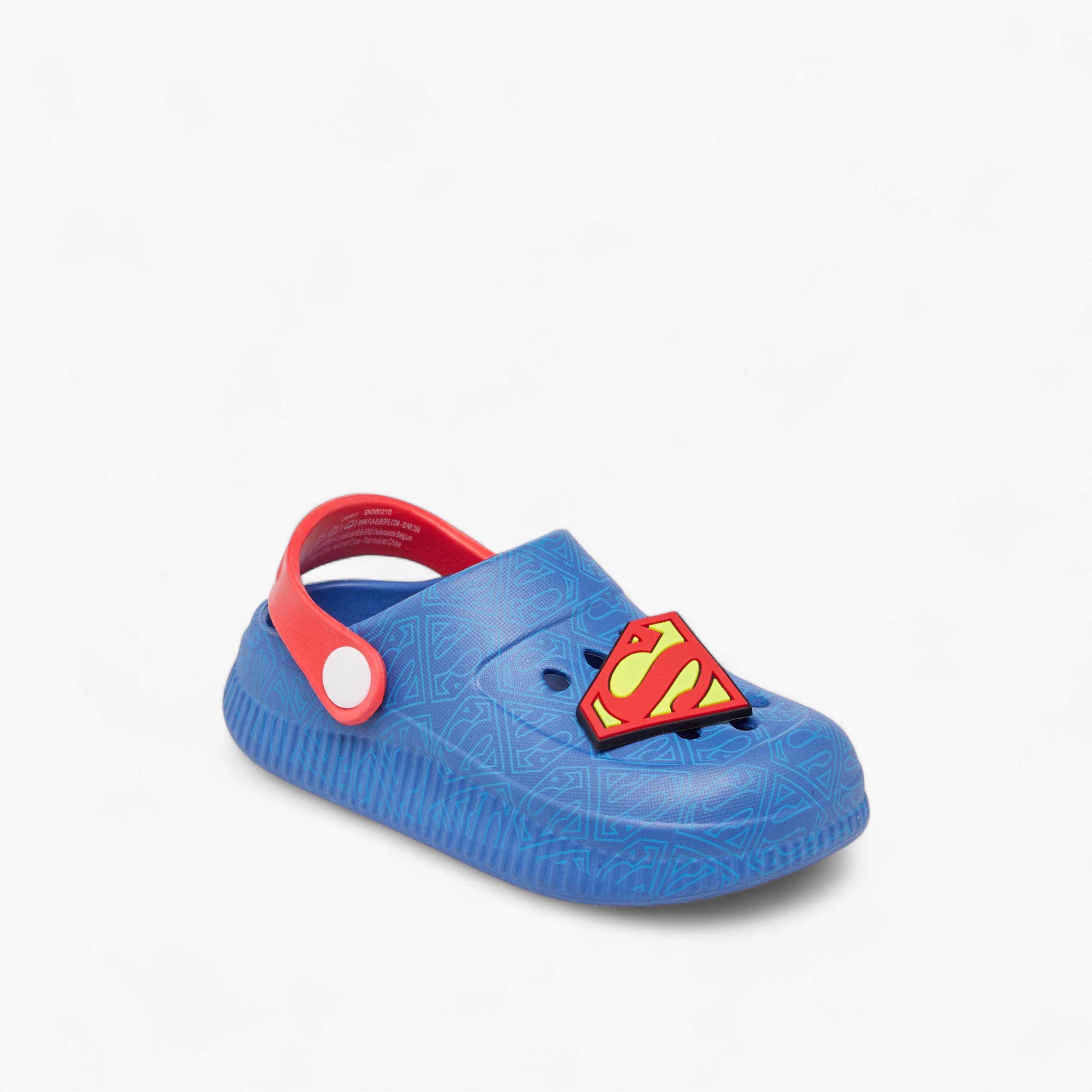 Superman Printed Clogs with Backstrap-boys-shoes-sandals-image-2