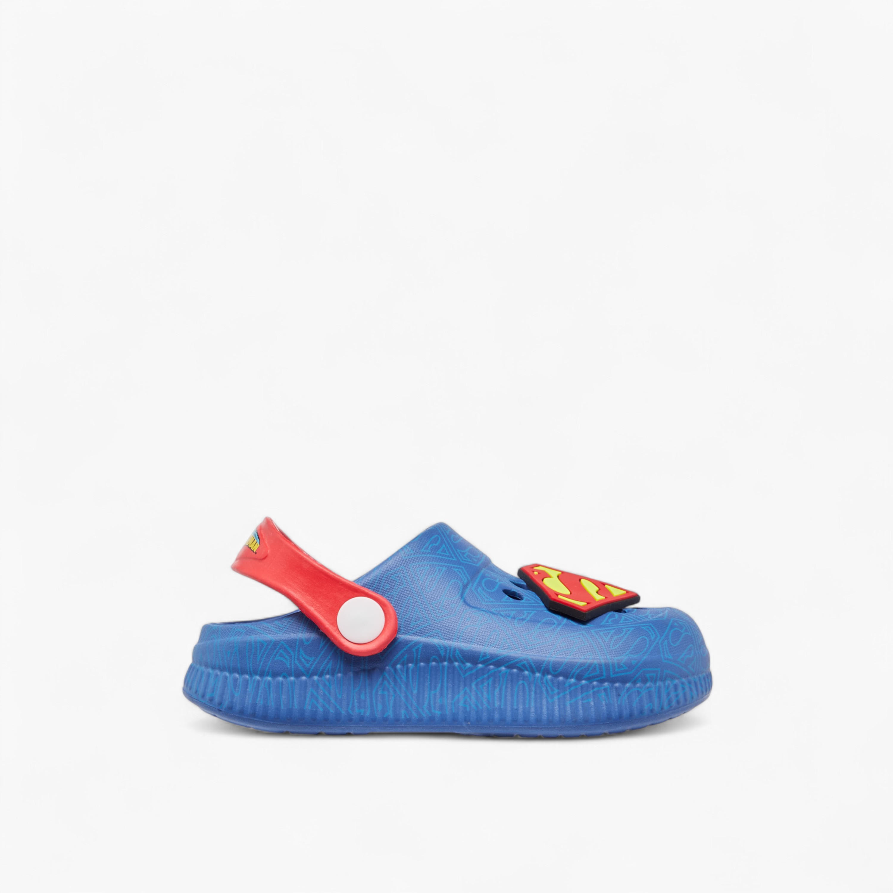 Superman Printed Clogs with Backstrap-boys-shoes-sandals-image-3