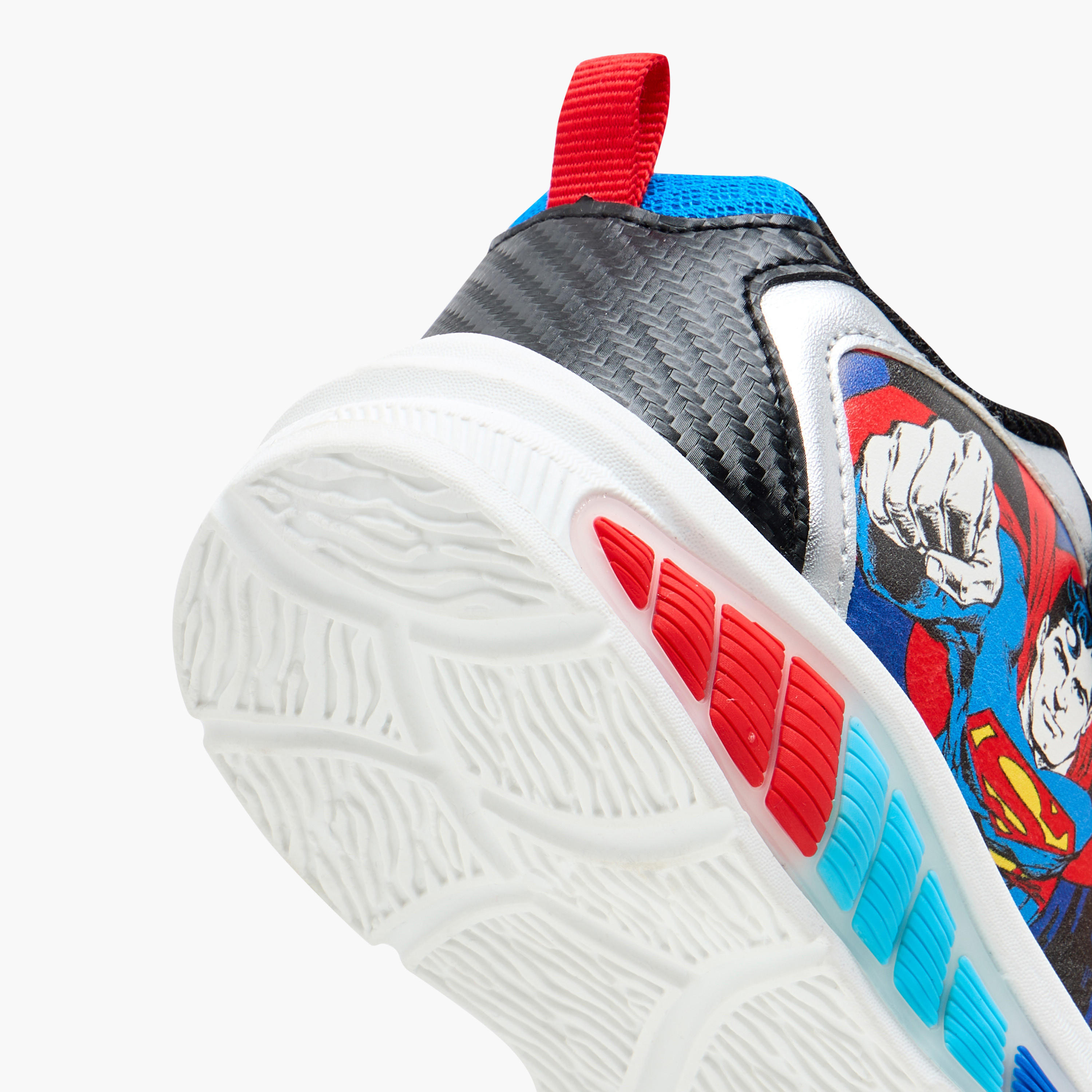 Superman Printed Light-Up Sneakers with Hook and Loop Closure-boys-shoes-sneakers-image-6
