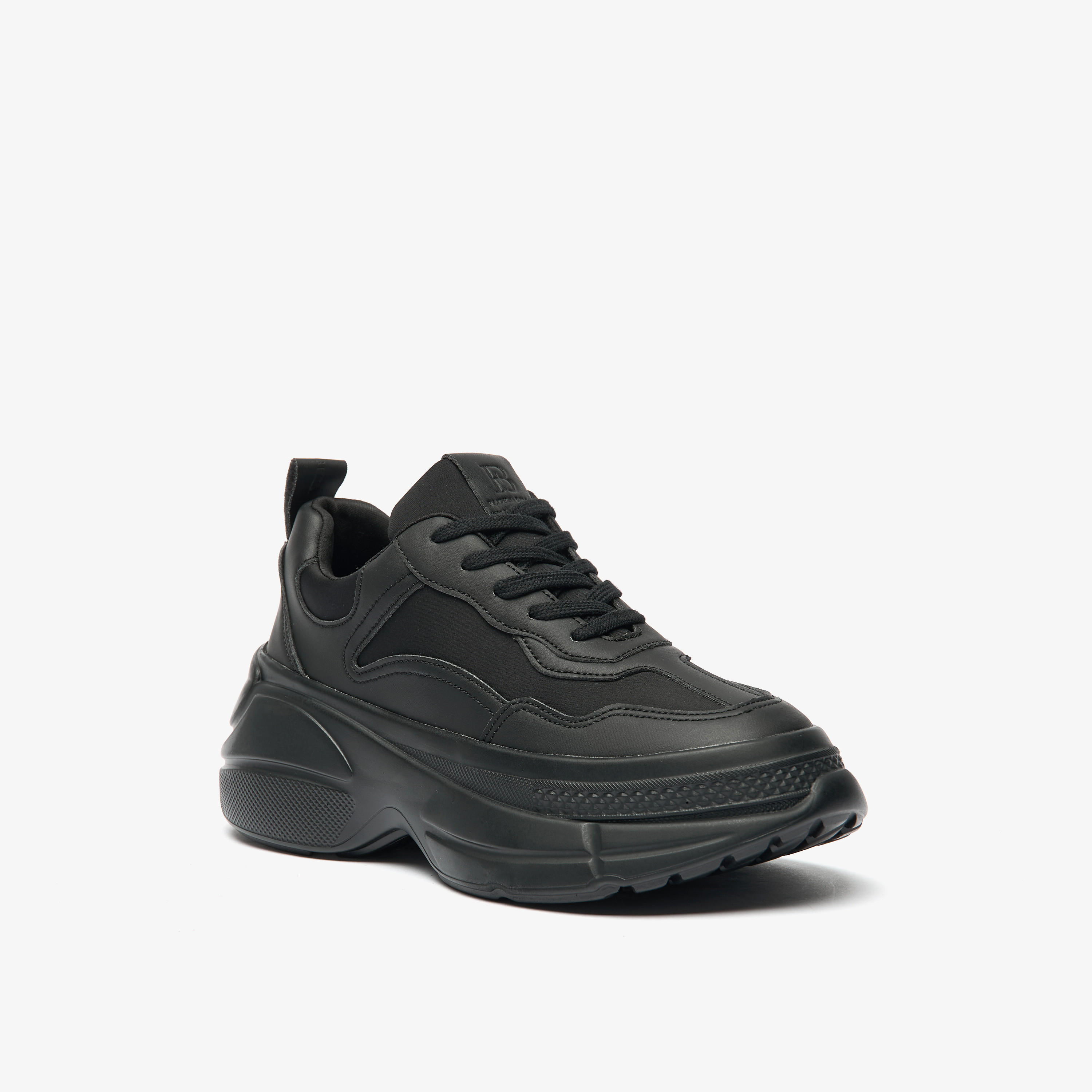 Flora Bella Panelled Chunky Sneakers with Lace-Up Closure-women-shoes-sneakers-image-1