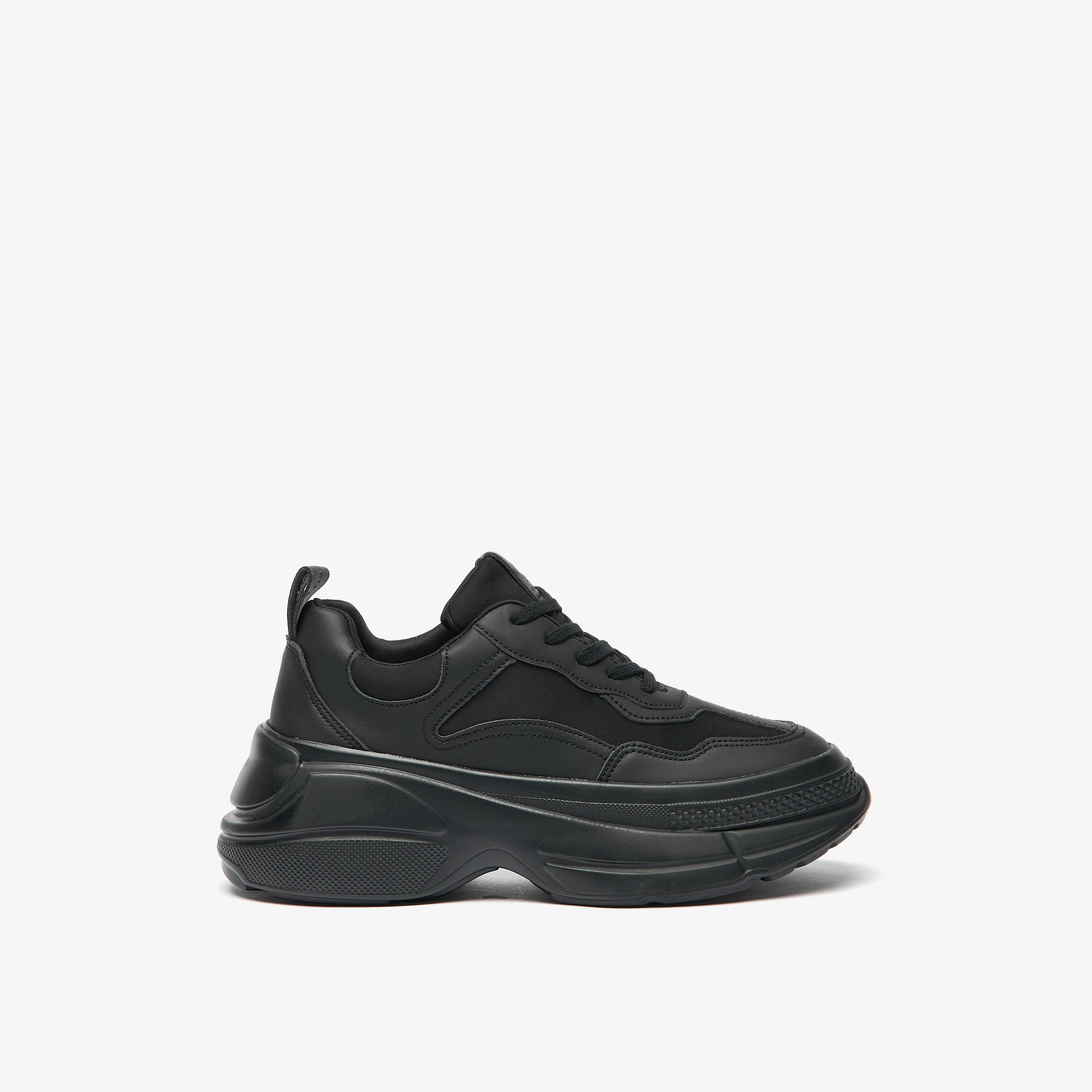 Flora Bella Panelled Chunky Sneakers with Lace-Up Closure-women-shoes-sneakers-image-3