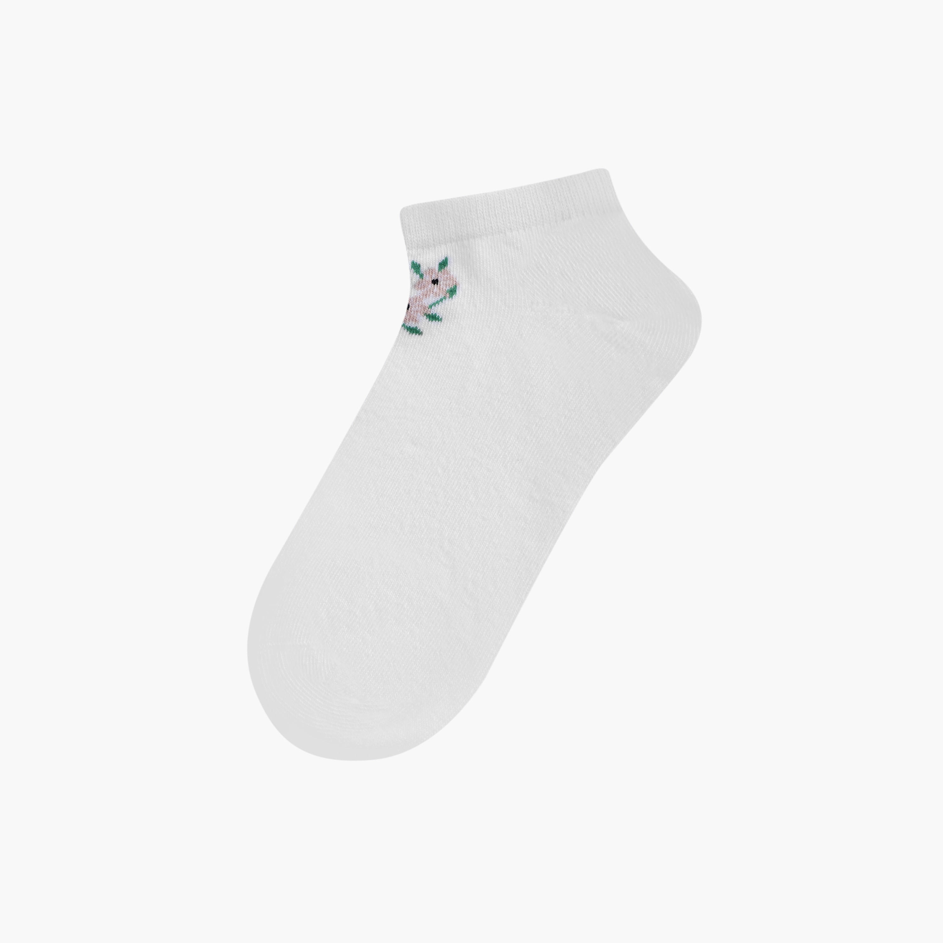 Flora Bella Assorted Ankle Length Socks - Set of 5-women-socksandstockings-image-2
