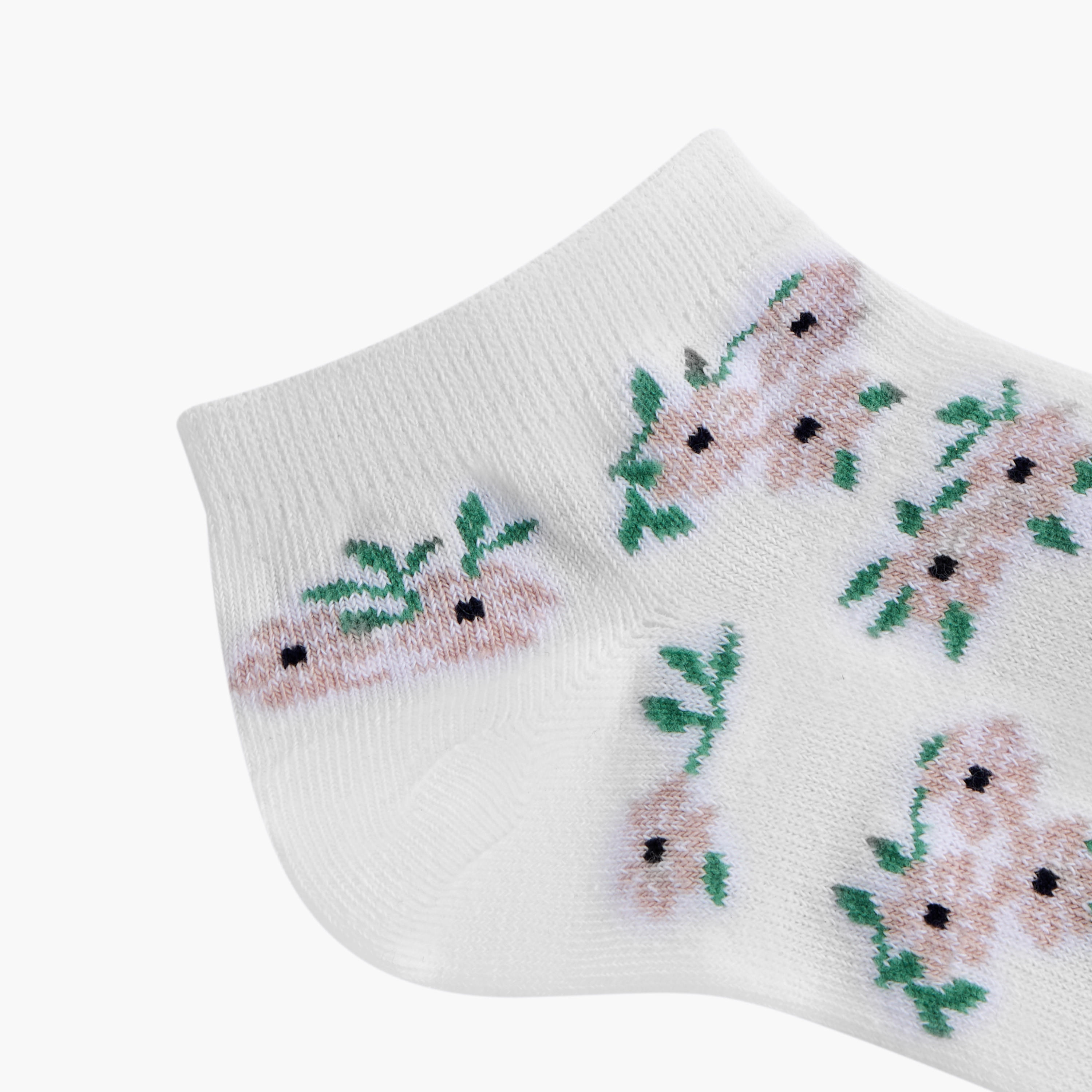 Flora Bella Assorted Ankle Length Socks - Set of 5-women-socksandstockings-image-5