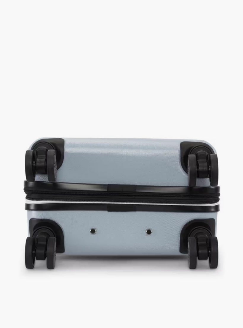 DKNY Logo Embossed Hardcase Luggage Trolley with Retractable Handle - 20 inches Cabin Bag-travel-luggagesandbags-luggage-image-6