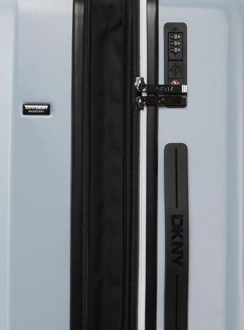 DKNY Logo Embossed Hardcase Luggage Trolley with Retractable Handle - 20 inches Cabin Bag-travel-luggagesandbags-luggage-image-8