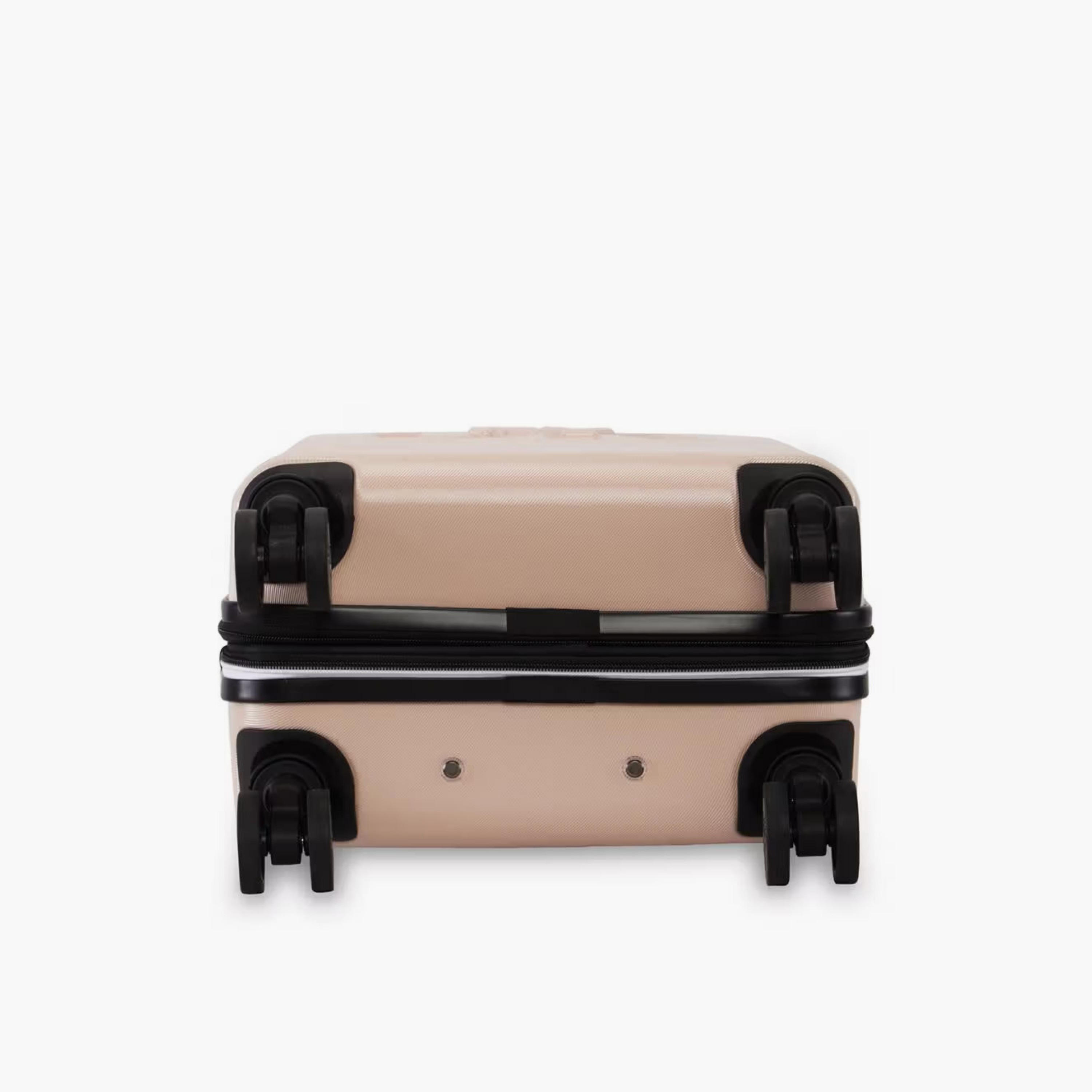 DKNY Logo Embossed Hardcase Luggage Trolley with Retractable Handle - 20 inches Cabin Bag-travel-luggagesandbags-luggage-image-6