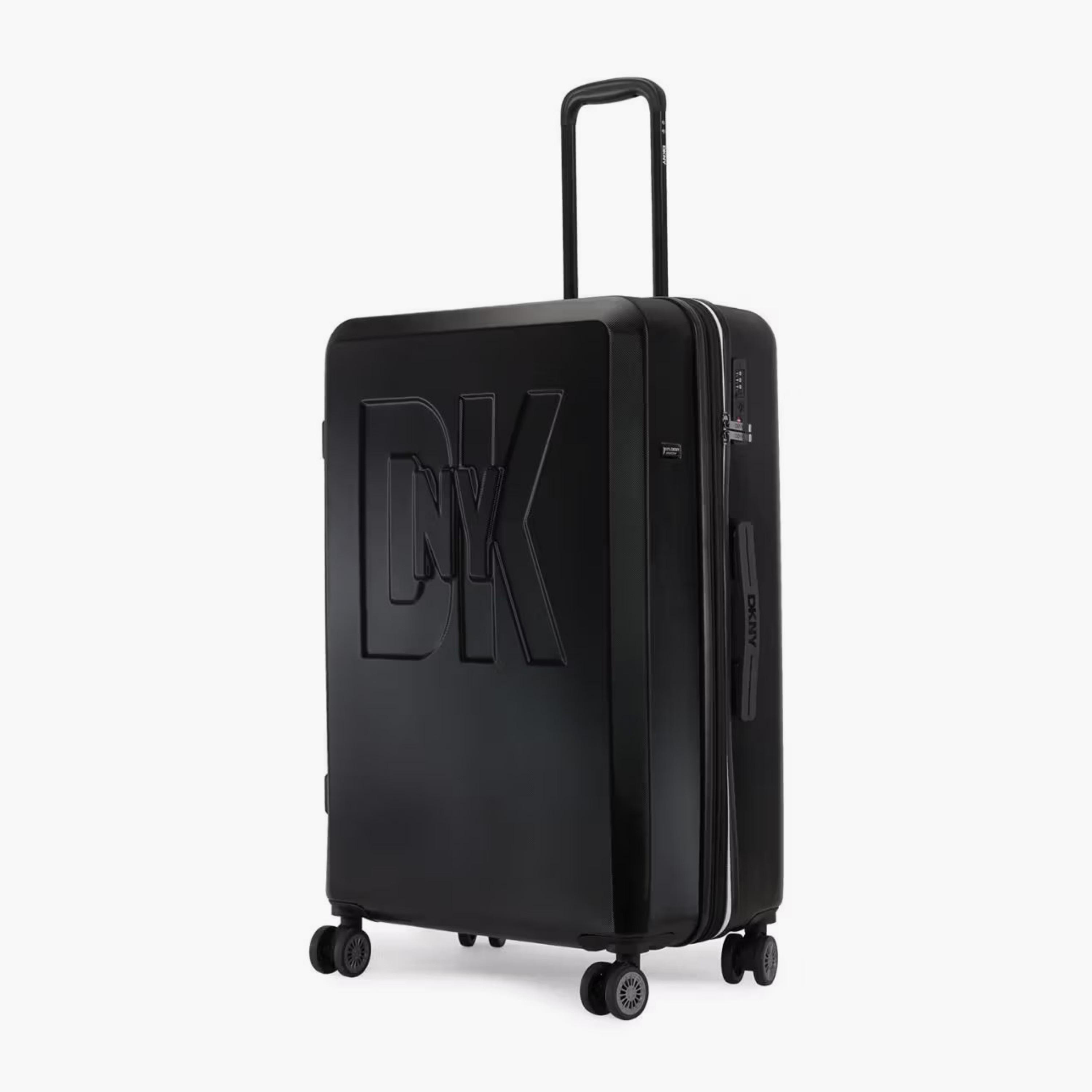DKNY Embossed Hardcase Luggage Trolley with Retractable Handle - 28 inches Check-In Bag-travel-luggagesandbags-luggage-image-1