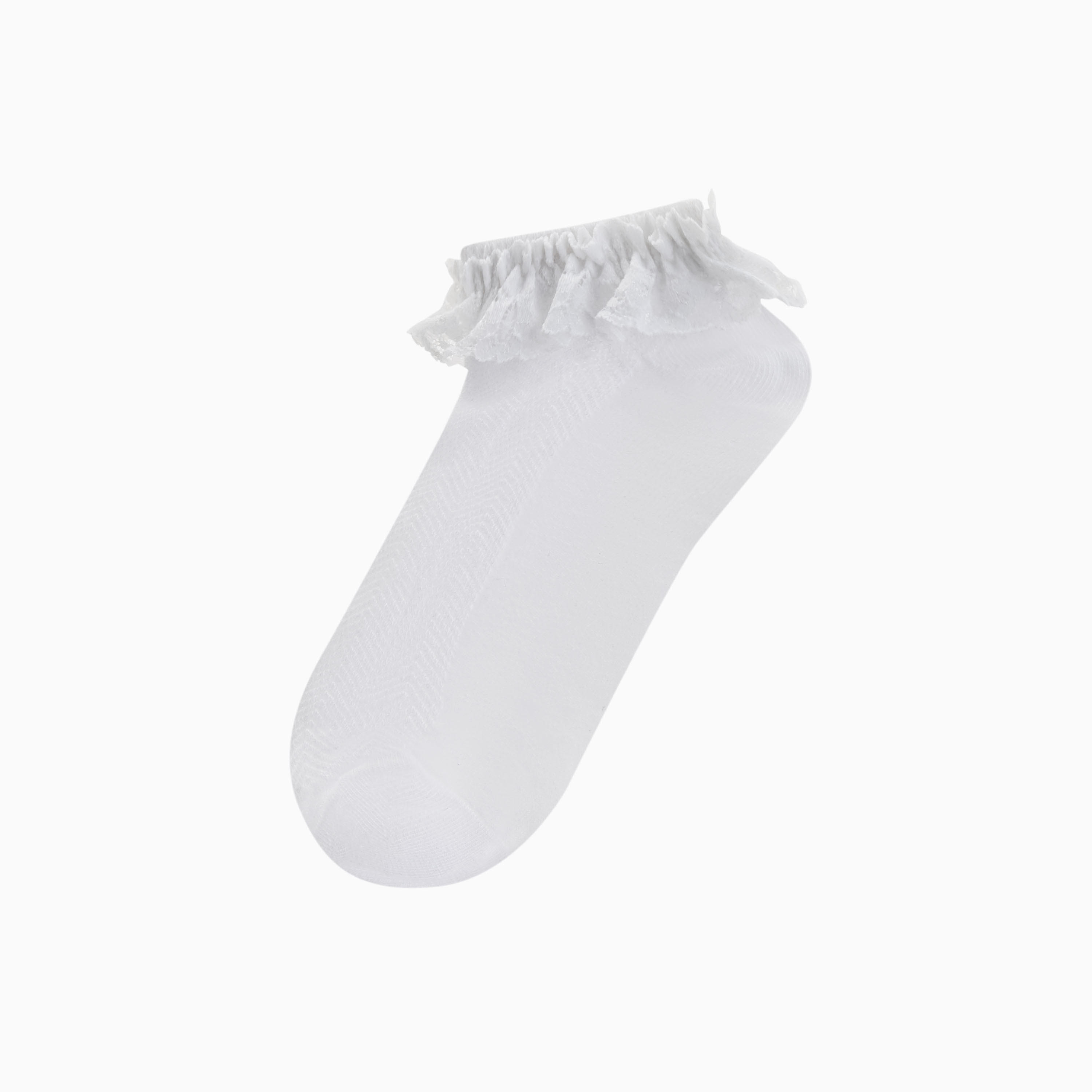 Juniors Lace Detail Ankle Length Socks - Set of 3-girls-accessories-socks-image-2