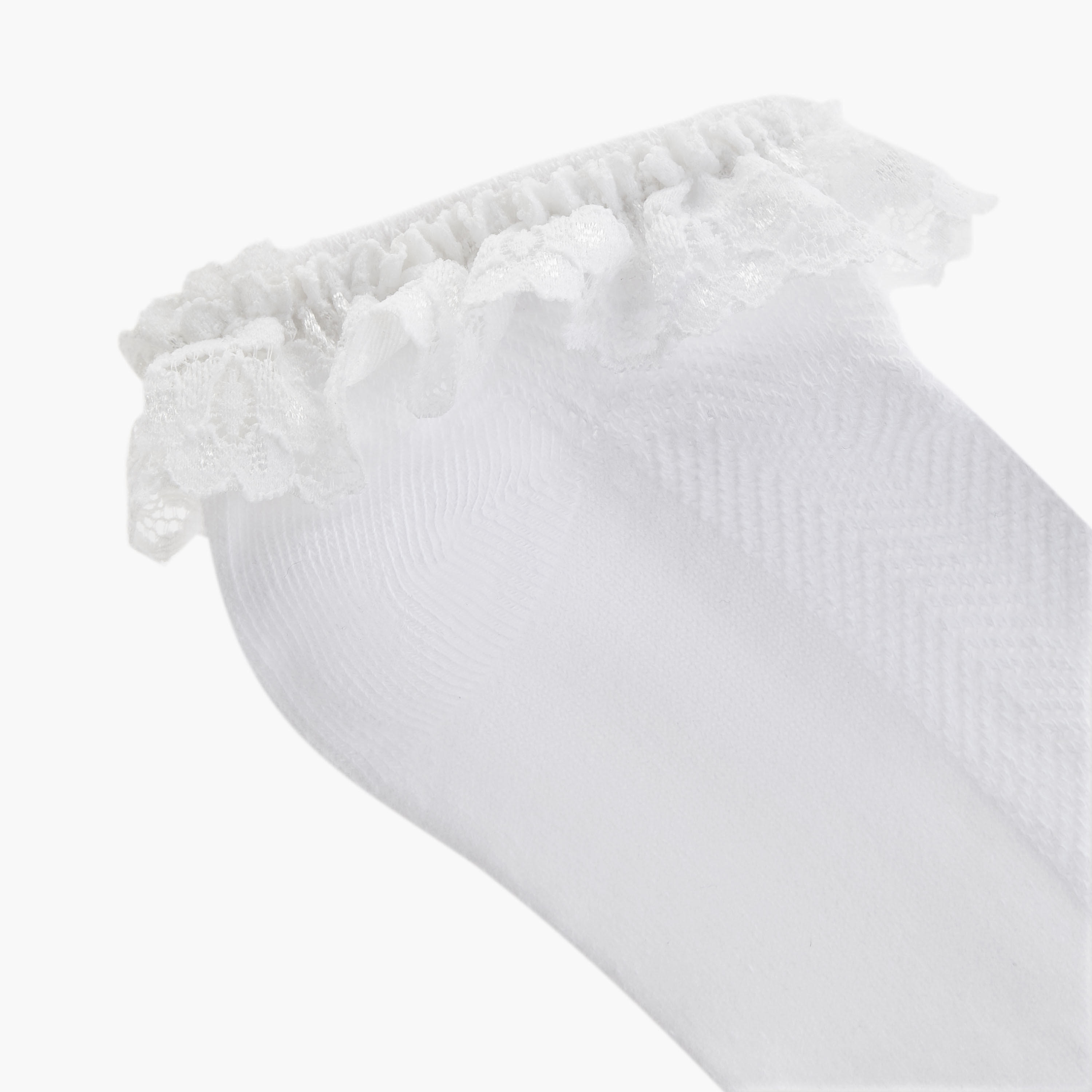 Juniors Lace Detail Ankle Length Socks - Set of 3-girls-accessories-socks-image-5