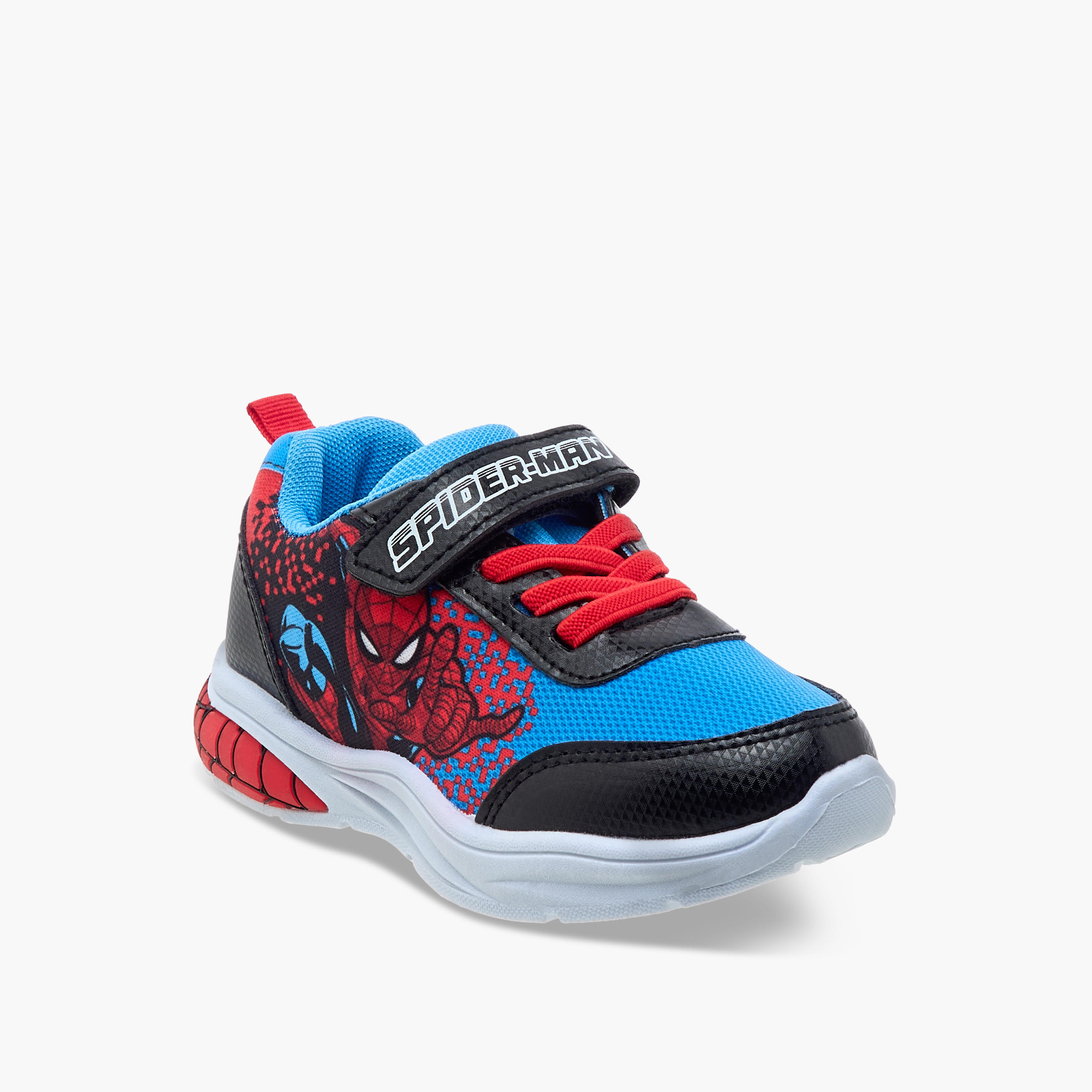 حذاء سنيكرز مضيئ بشريط إغلاق لاصق وطبعات سبايدر مان من مارفل-boys-shoes-sneakers-image-2