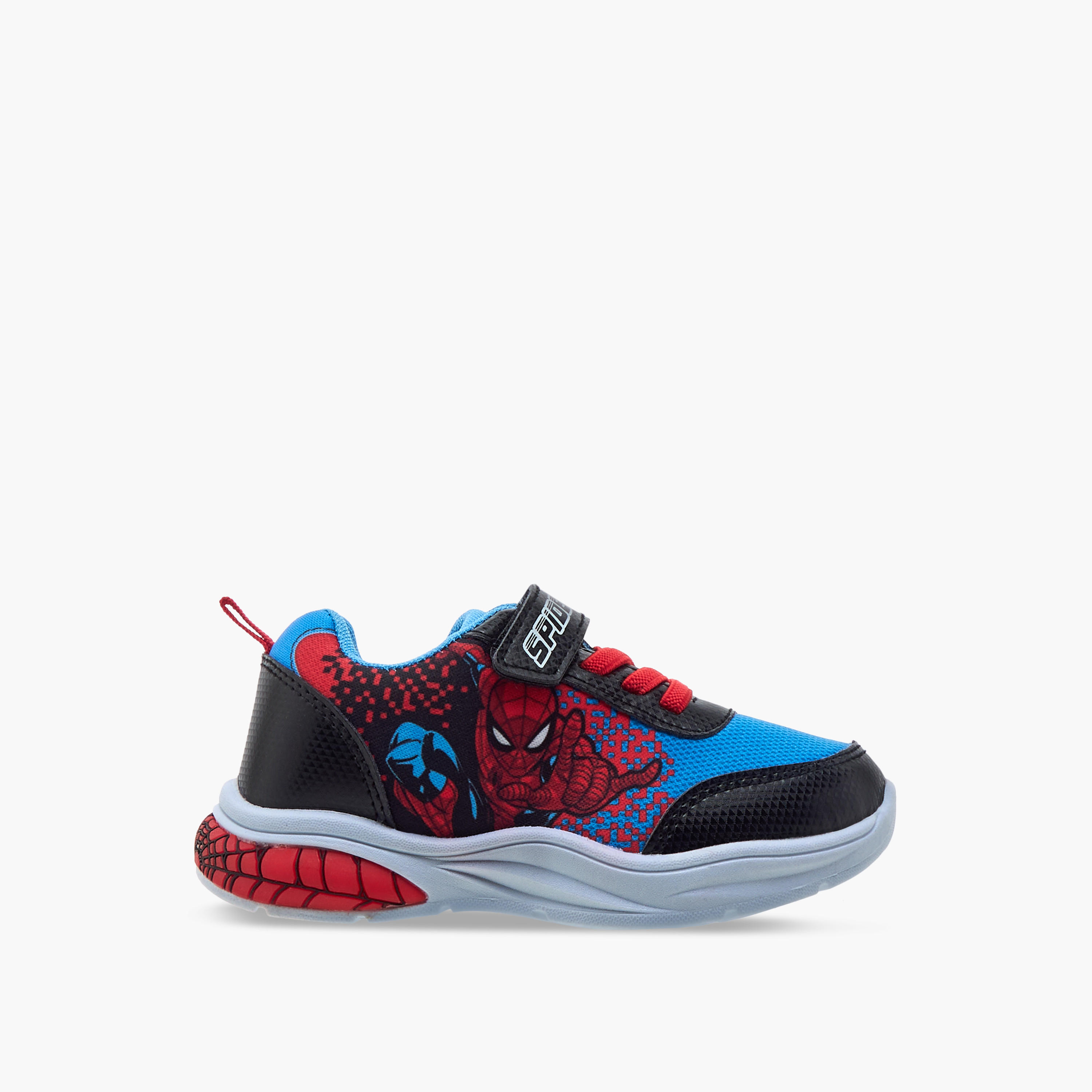 حذاء سنيكرز مضيئ بشريط إغلاق لاصق وطبعات سبايدر مان من مارفل-boys-shoes-sneakers-image-3