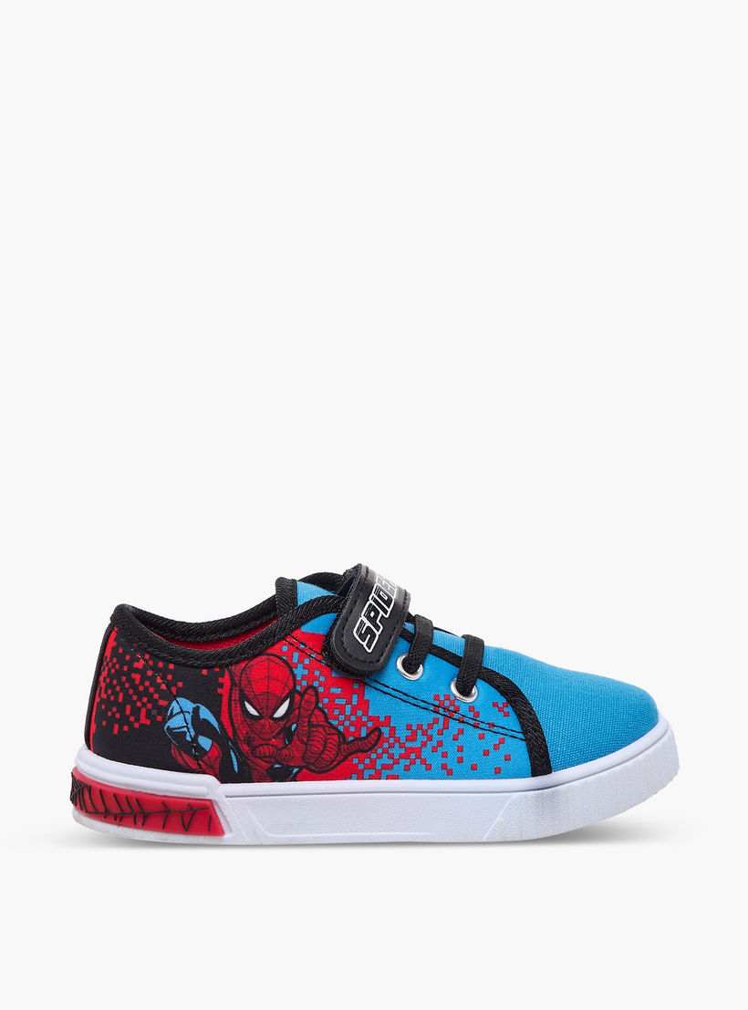 Marvel Boys Spider-Man Print Hook & Loop Ankle Sneakers-boys-shoes-sneakers-image-3