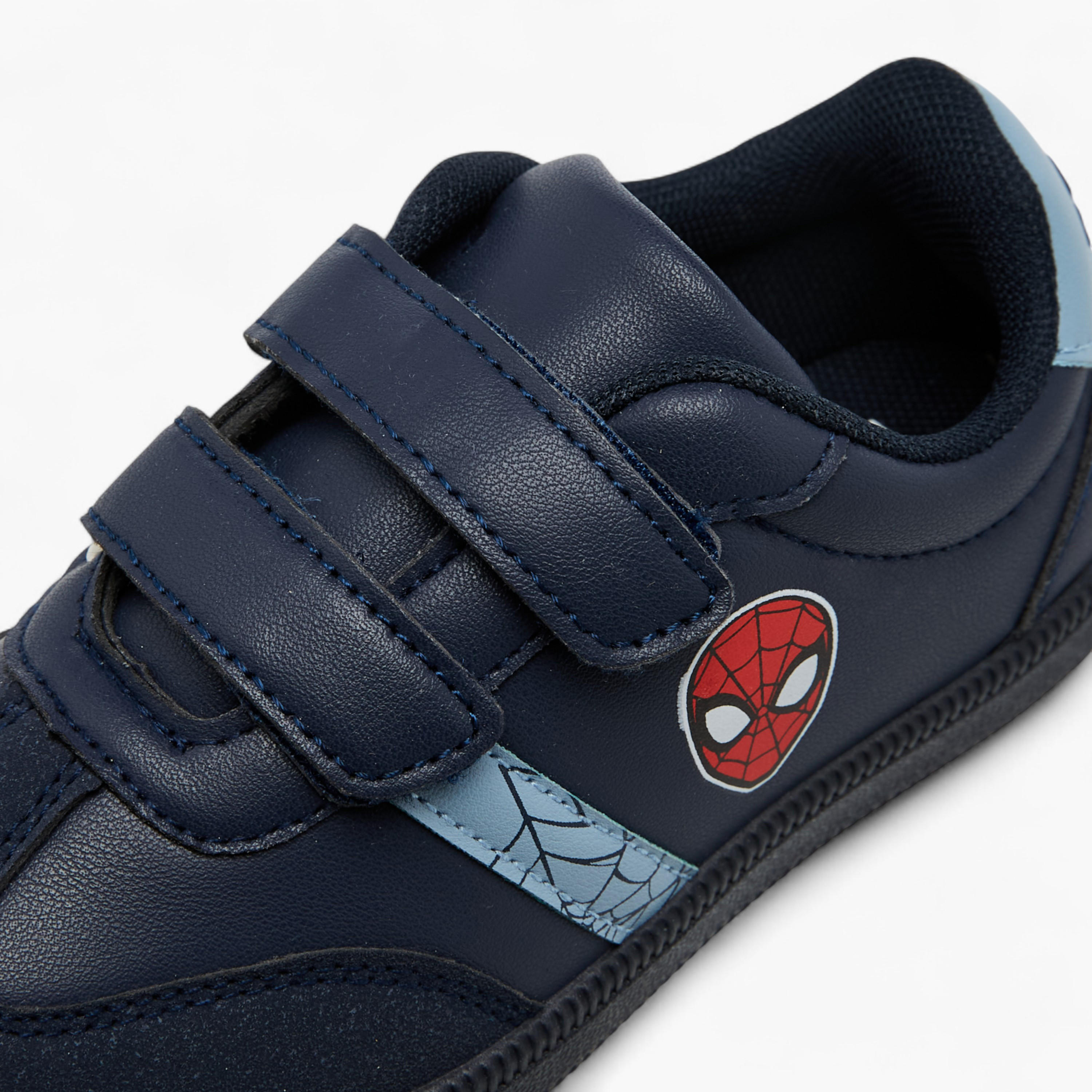 حذاء سنيكرز بشريط إغلاق لاصق وطبعات سبايدر مان من مارفل-boys-shoes-sneakers-image-4