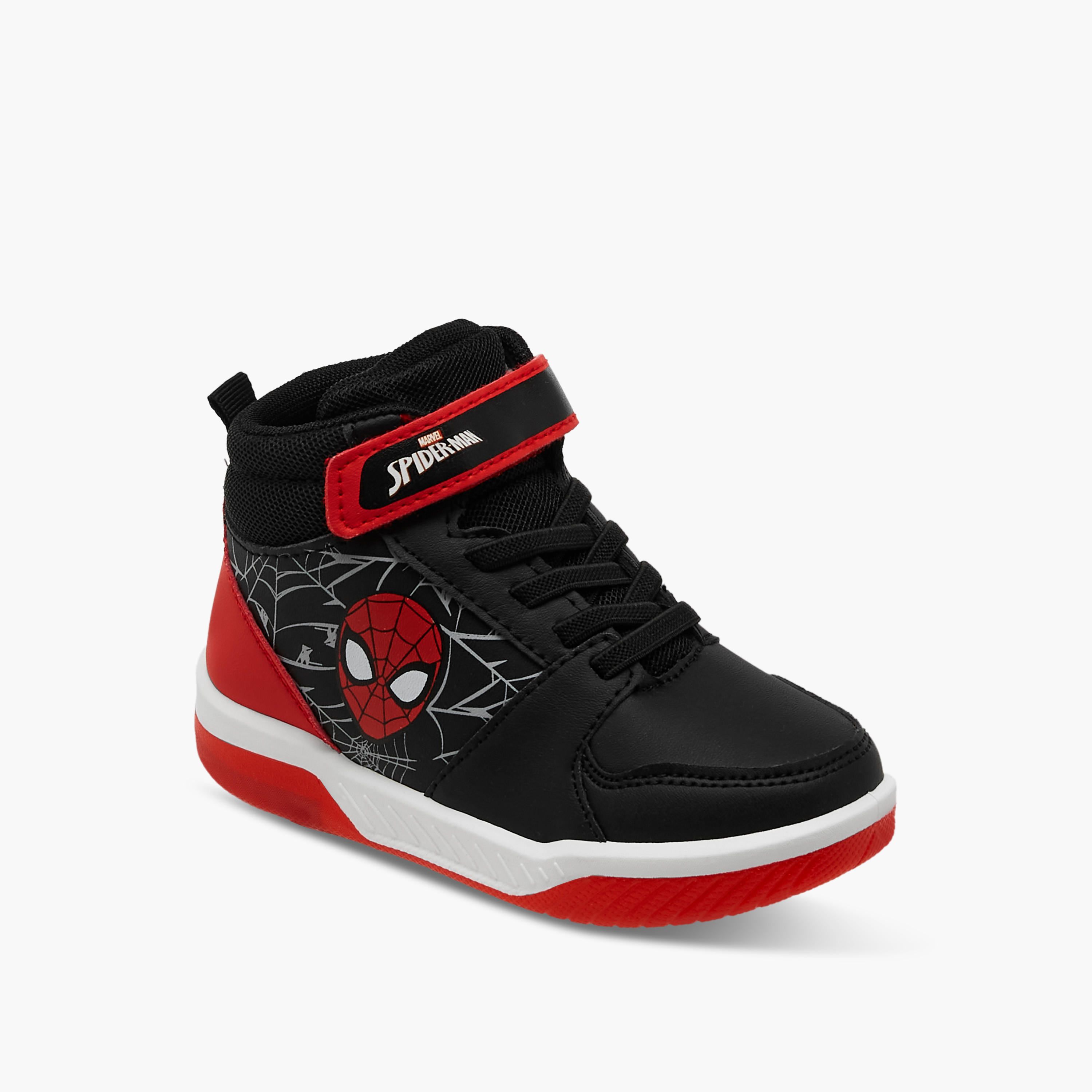 Marvel Spider-Man High Top Sneakers with Hook and Loop Closure-boys-shoes-sneakers-image-2