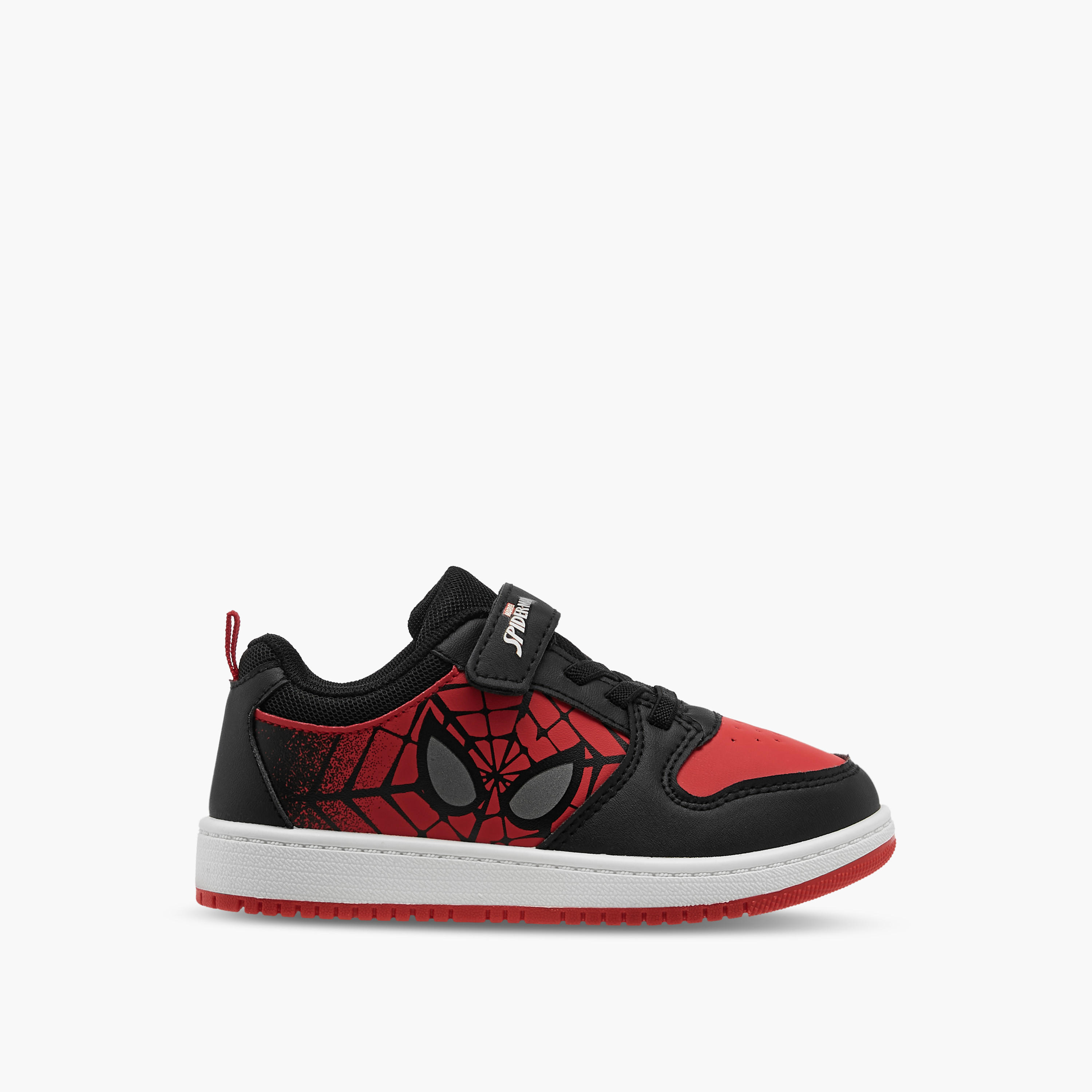 Spider-Man Print Sneakers with Hook and Loop Closure-boys-shoes-sneakers-image-3