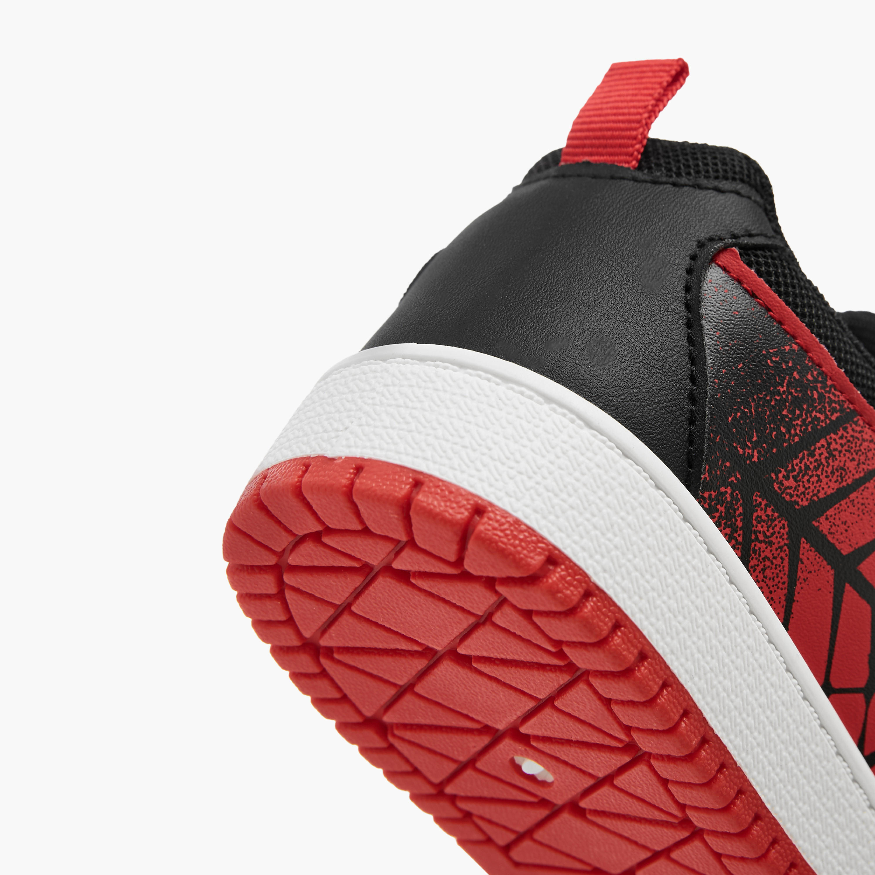 Spider-Man Print Sneakers with Hook and Loop Closure-boys-shoes-sneakers-image-5