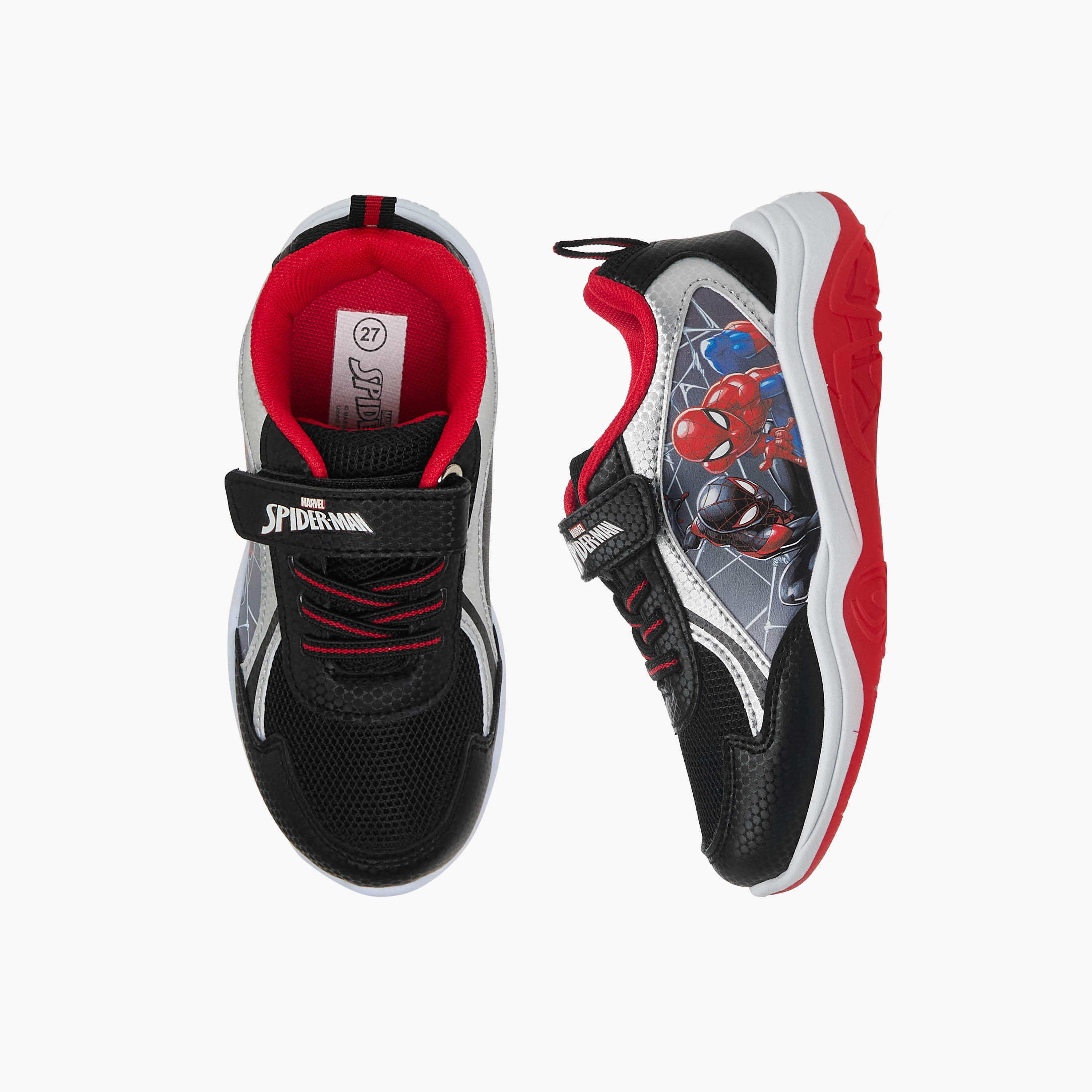 Boys Light-Up Spider-Man Print Sneakers-boys-shoes-sneakers-image-1