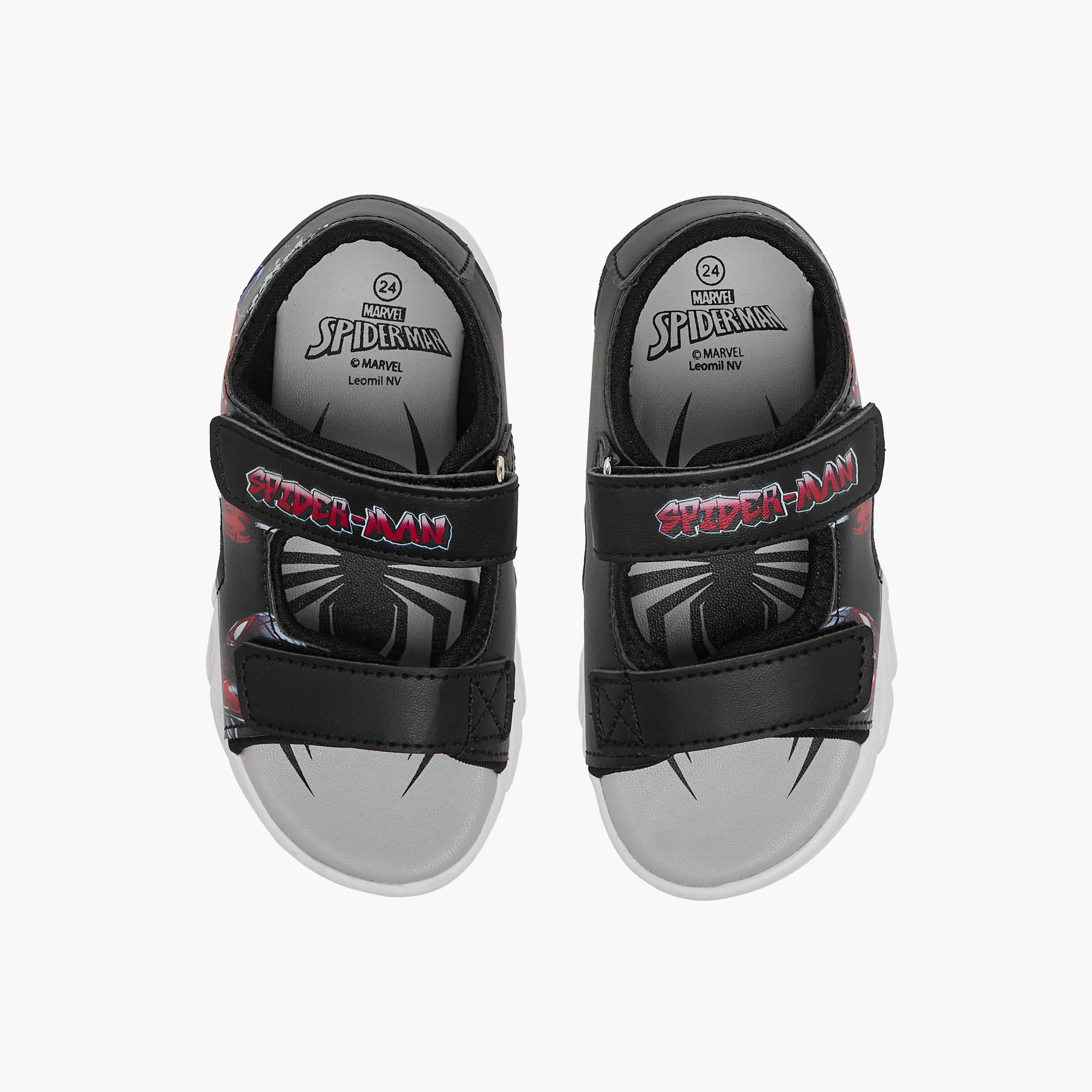 Boys Light-Up Spider-Man Print Sandals-boys-shoes-sandals-image-1