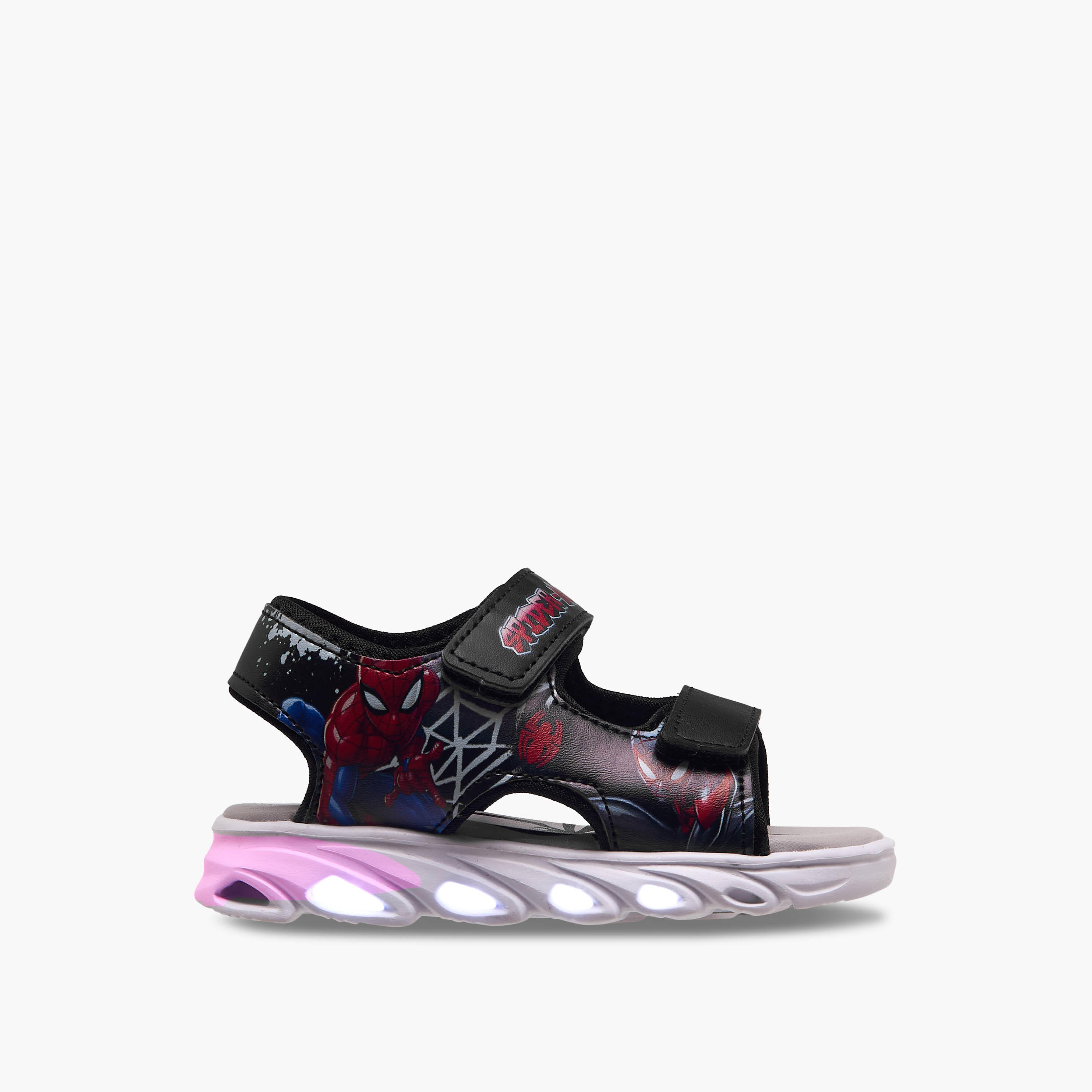 Boys Light-Up Spider-Man Print Sandals-boys-shoes-sandals-image-3