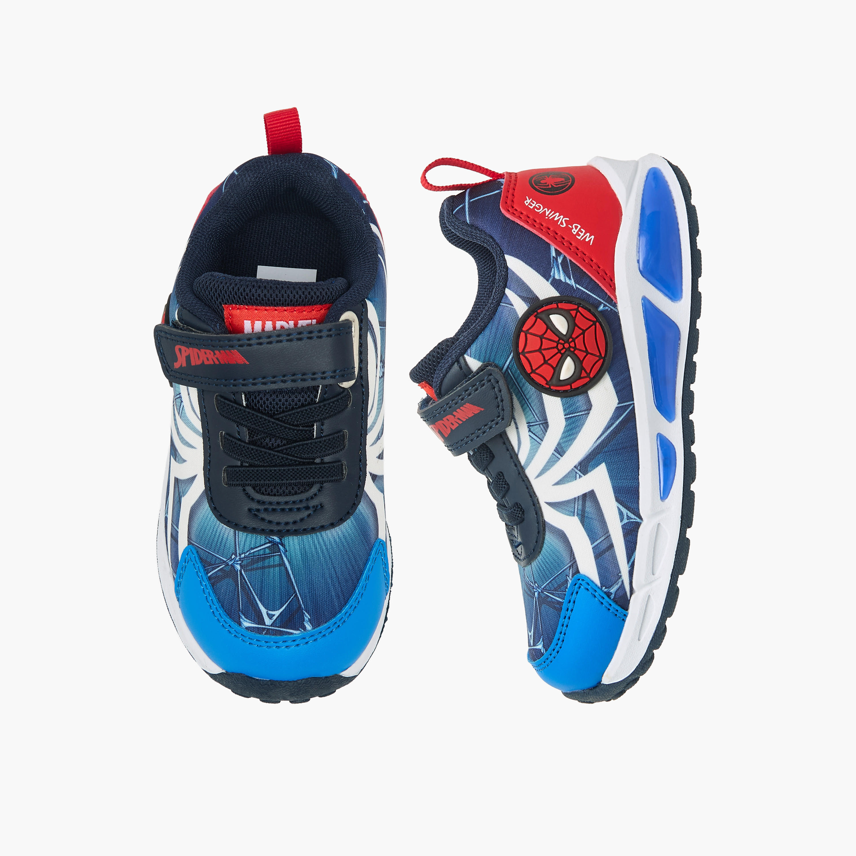 حذاء سنيكرز بشريط إغلاق لاصق وطبعات سبايدر مان للأولاد من مارفل-boys-shoes-sneakers-image-1