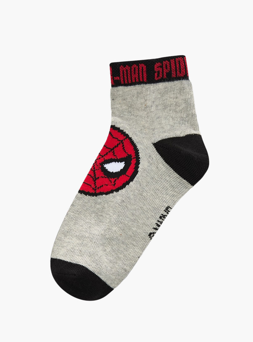 Spider-Man Detail Ankle Length Socks - Set of 3-boys-accessories-socks-image-2