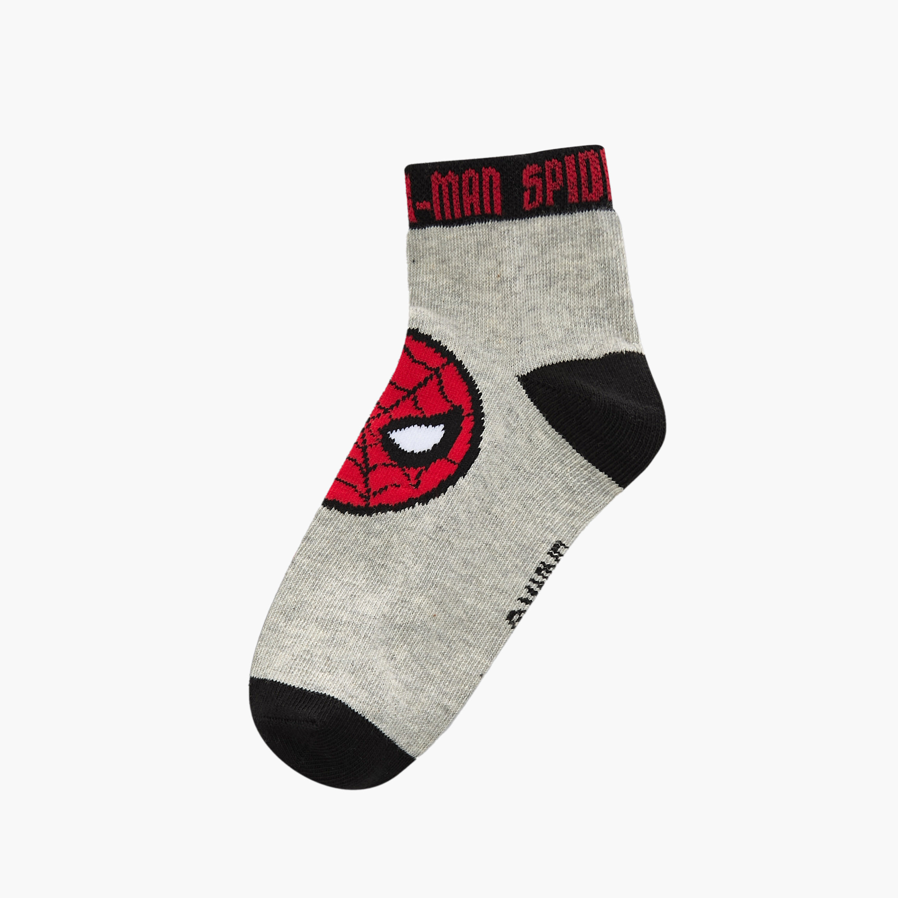 Spider-Man Detail Ankle Length Socks - Set of 3-boys-accessories-socks-image-2