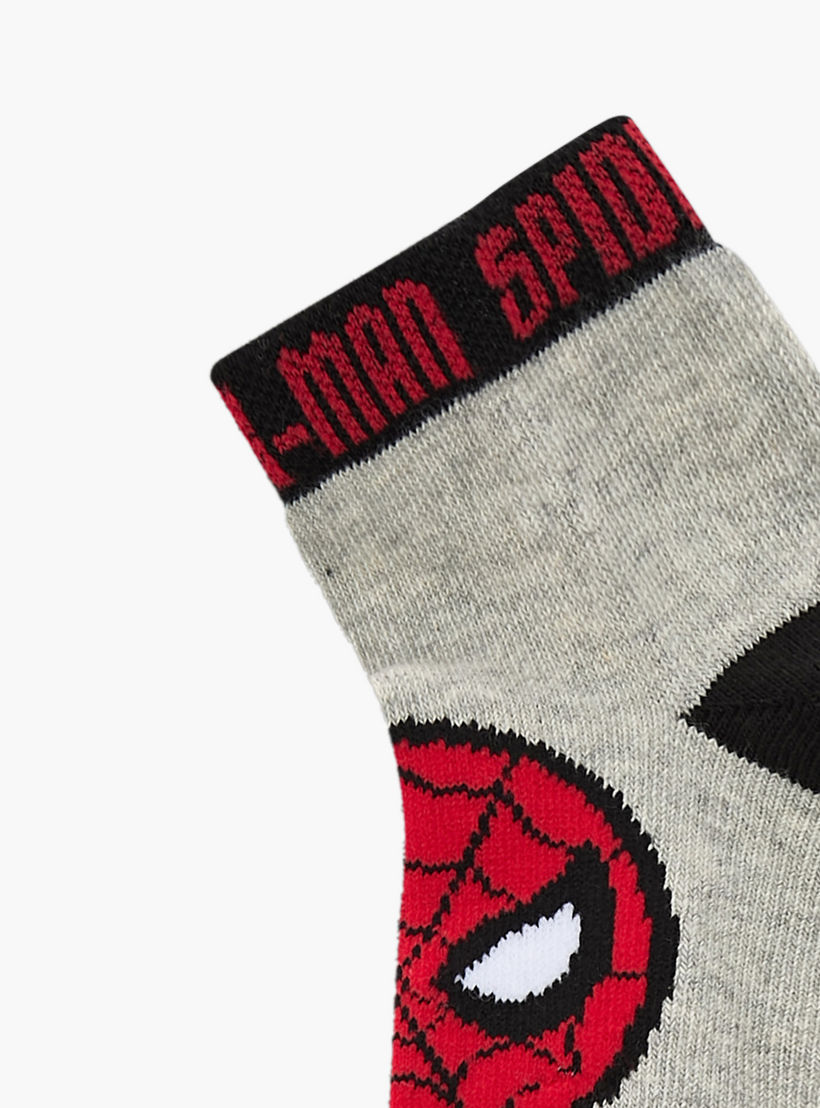 Spider-Man Detail Ankle Length Socks - Set of 3-boys-accessories-socks-image-3