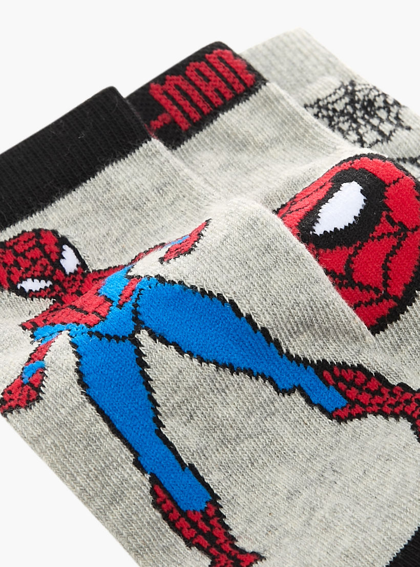 Spider-Man Detail Ankle Length Socks - Set of 3-boys-accessories-socks-image-4
