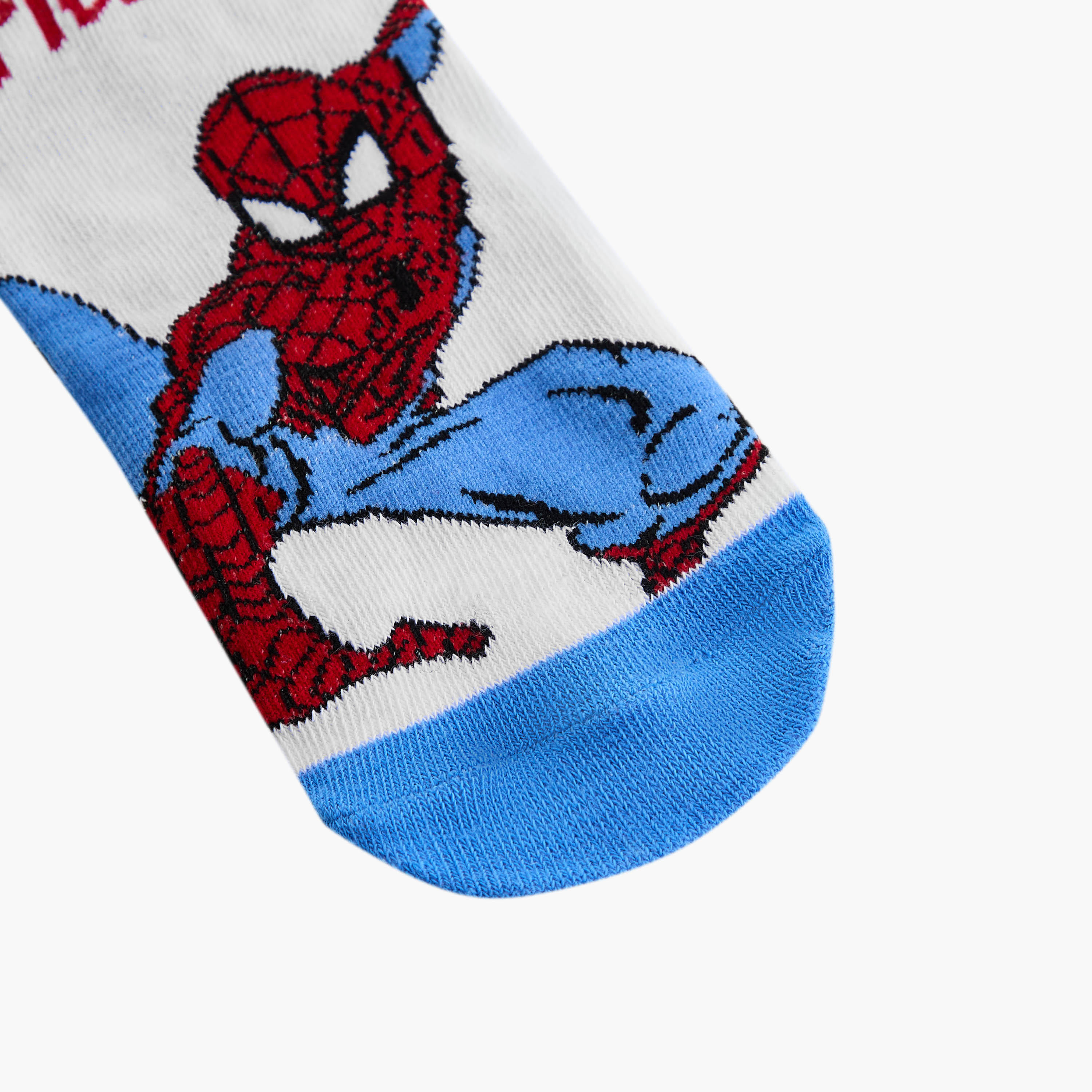 طقم جوارب 3 أزواج بطول الكاحل وبطبعات سبايدرمان-boys-accessories-socks-image-3