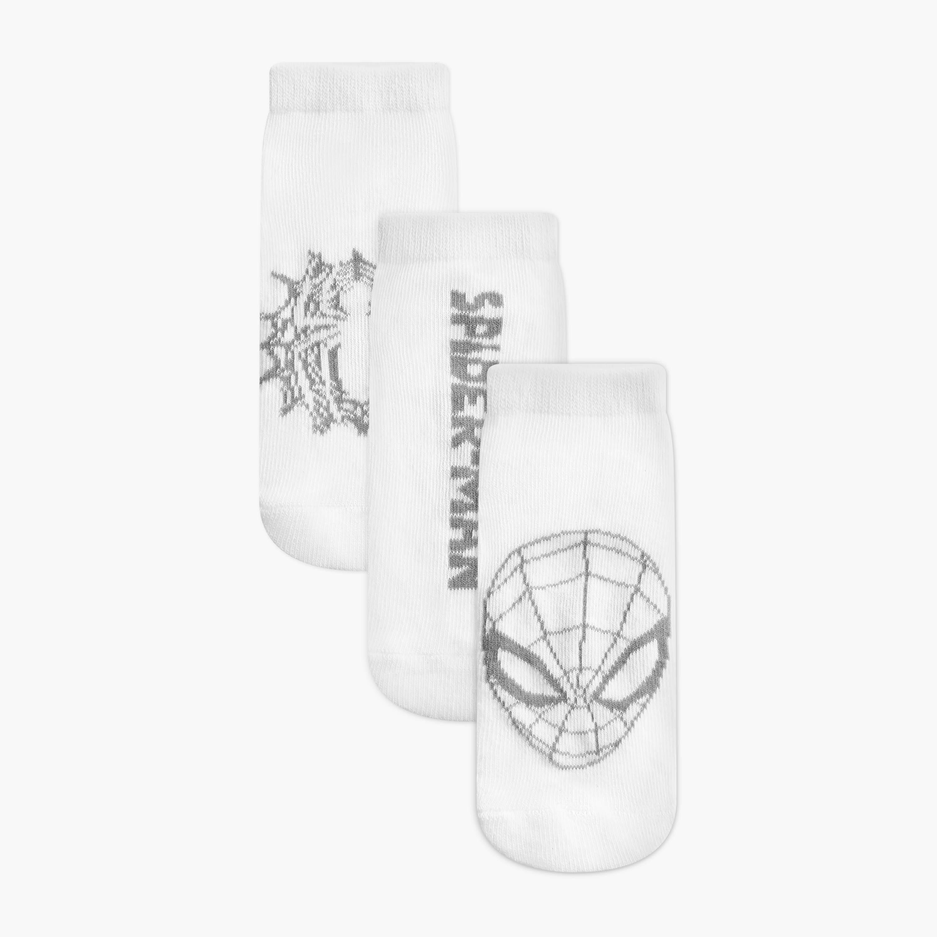 Spider-Man Print Ankle Length Socks - Set of 3-boys-accessories-socks-image-1