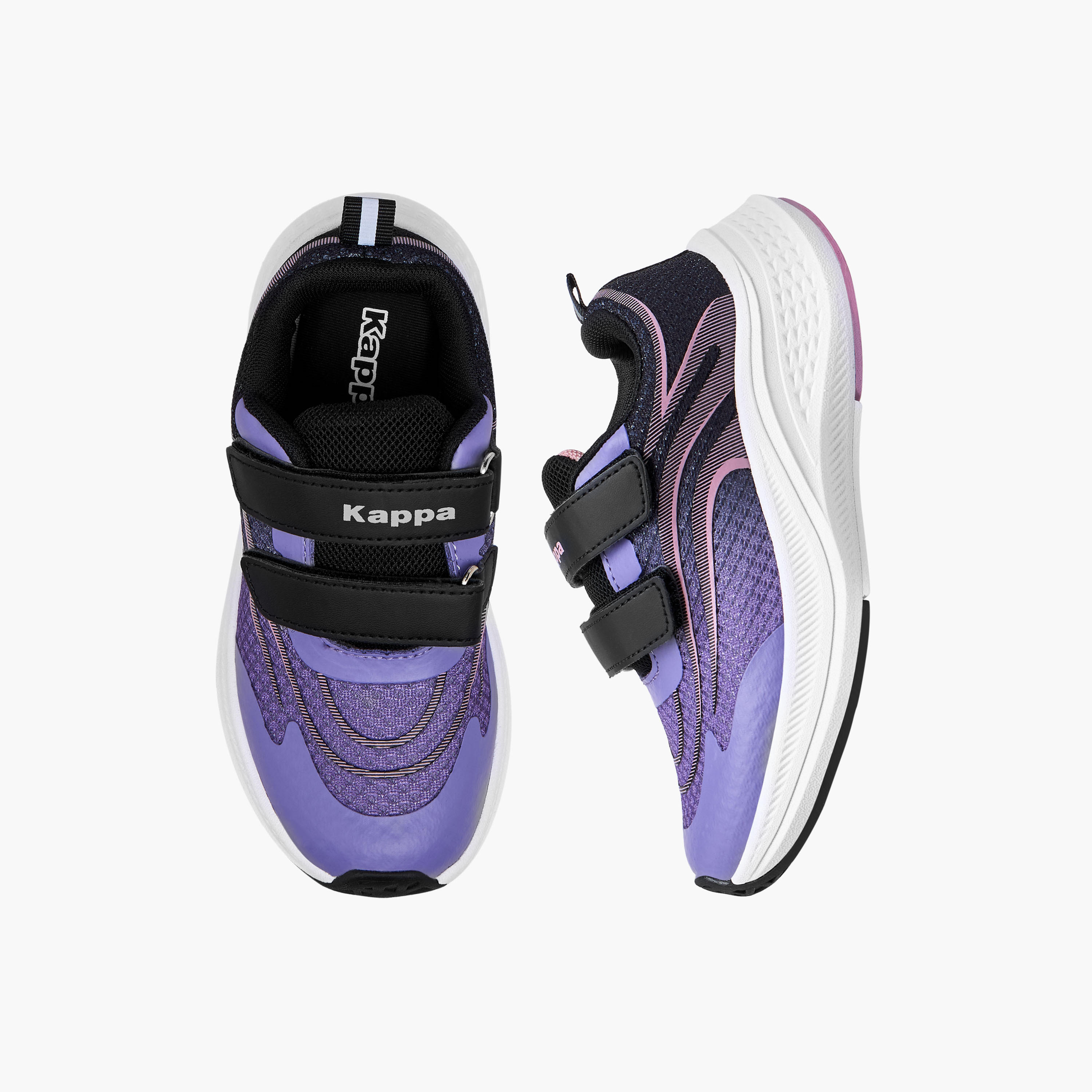 Kappa Girls' Textured Sports Shoes with Hook and Loop Closure-girls-shoes-sports-image-1