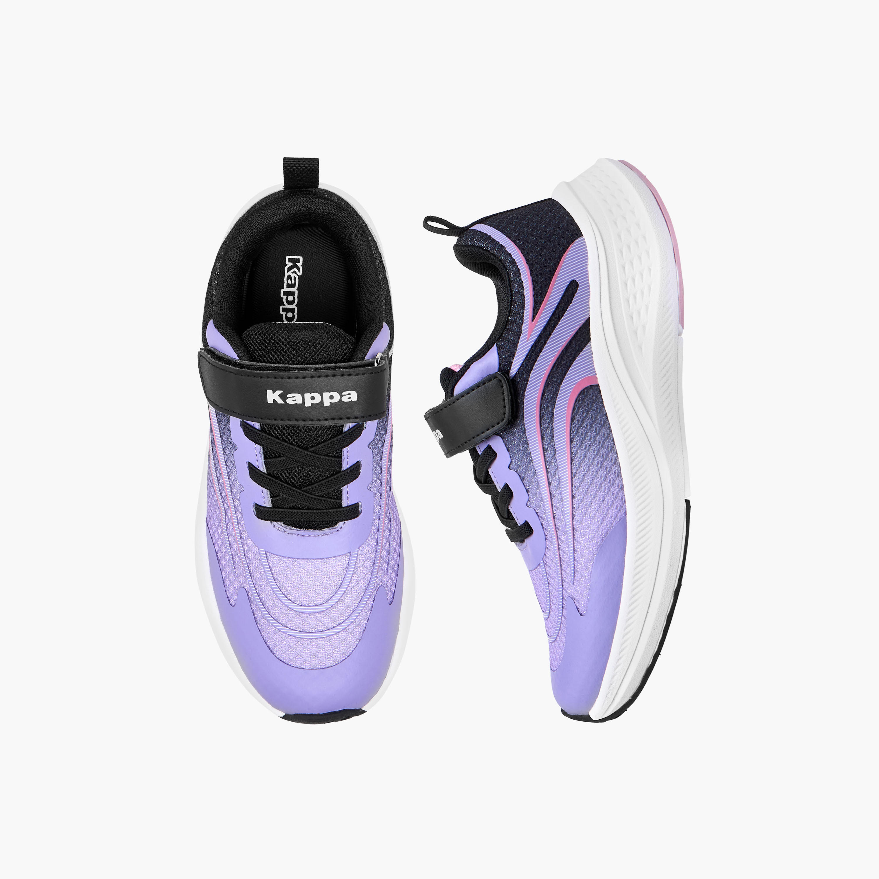 Kappa Girls' Textured Sports Shoes with Hook and Loop Closure-girls-shoes-sports-image-1
